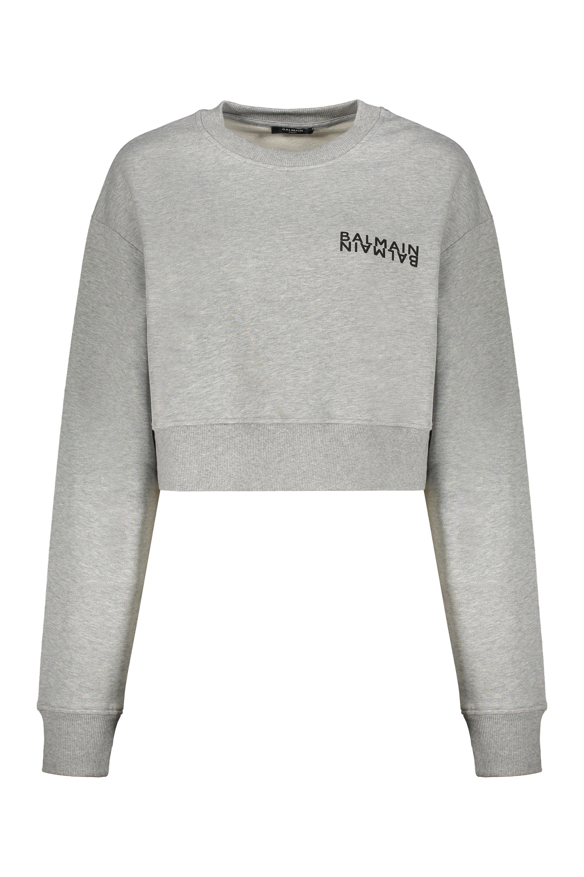 Modern gray crop hoodie and comfortable