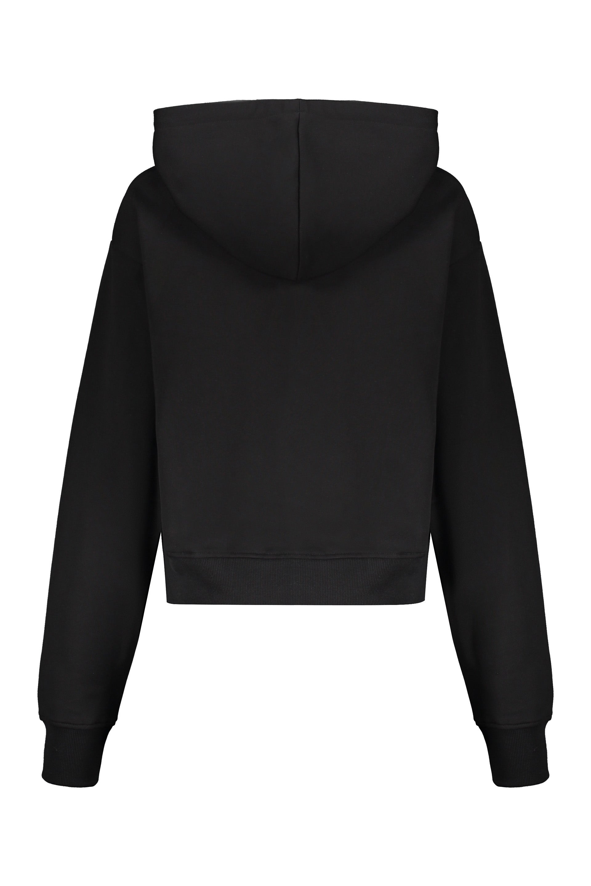 Black hoodie with logo