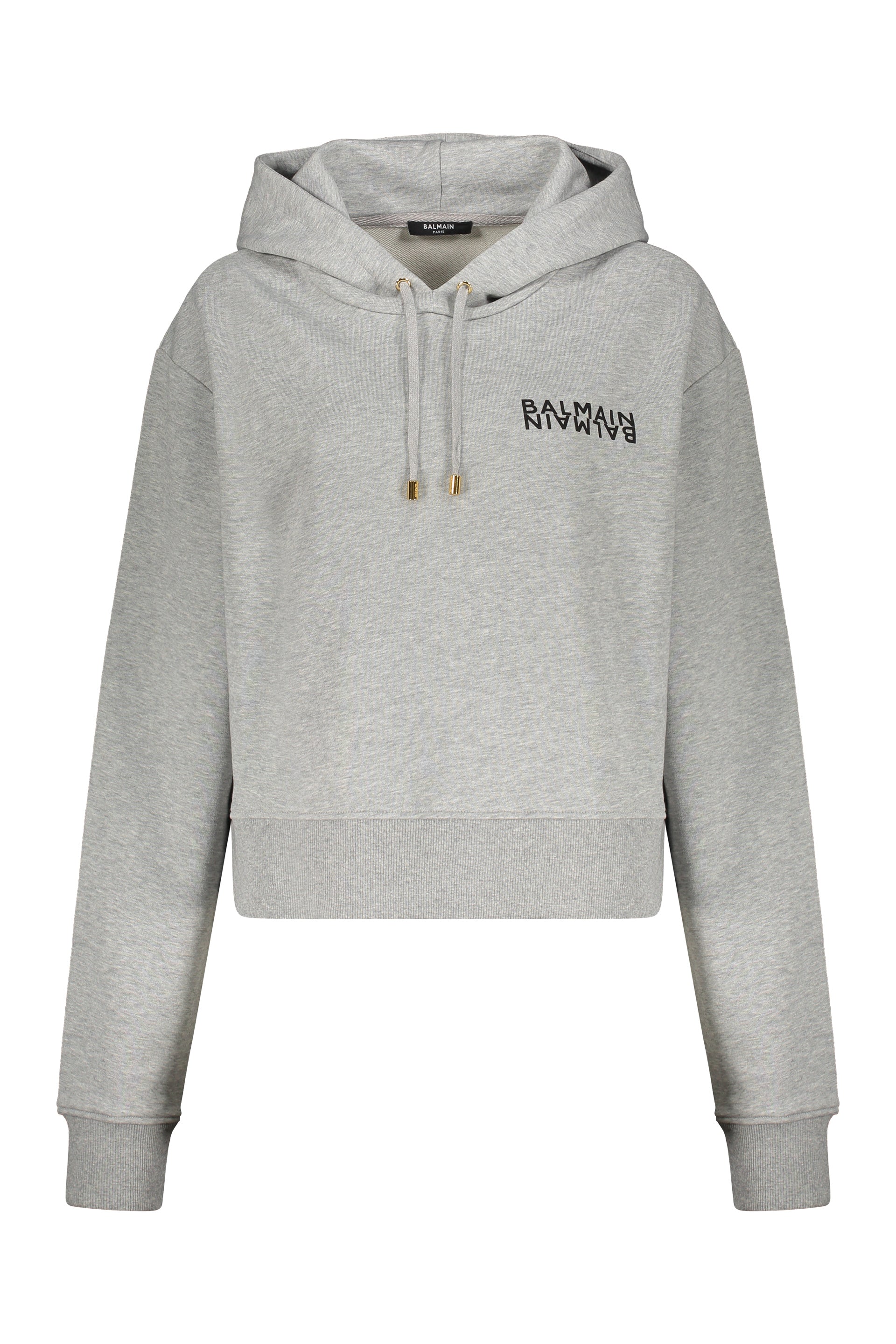 Gray hoodie with logo