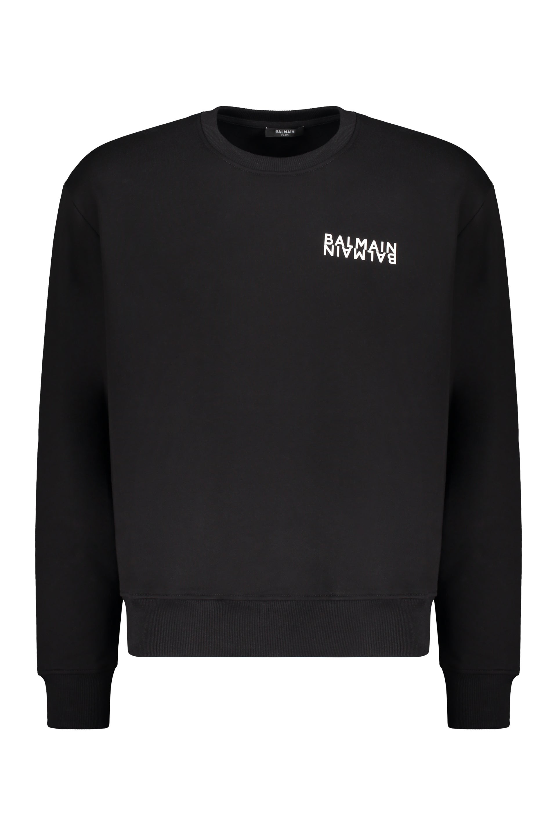 Black sweatshirt in cotton