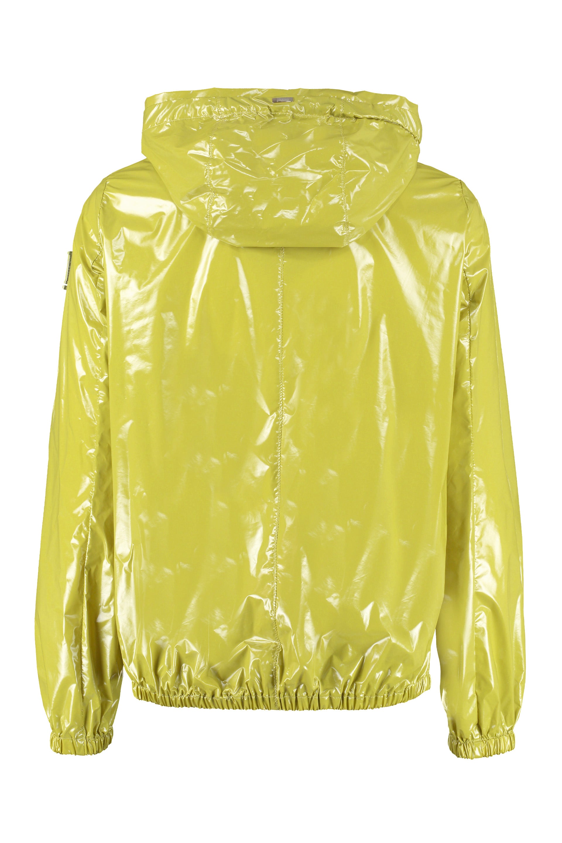 Technical fabric hooded jacket