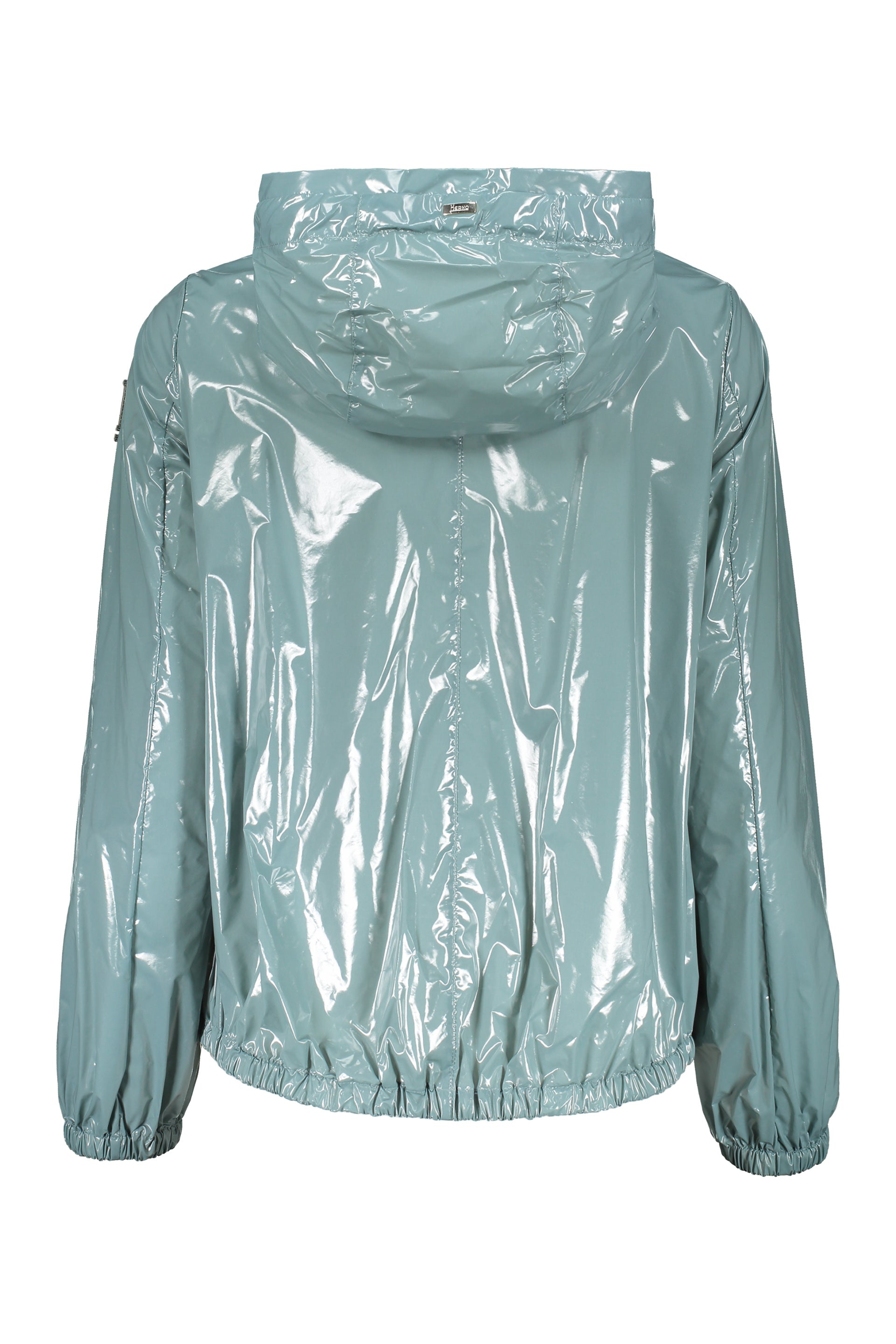 Technical fabric hooded jacket