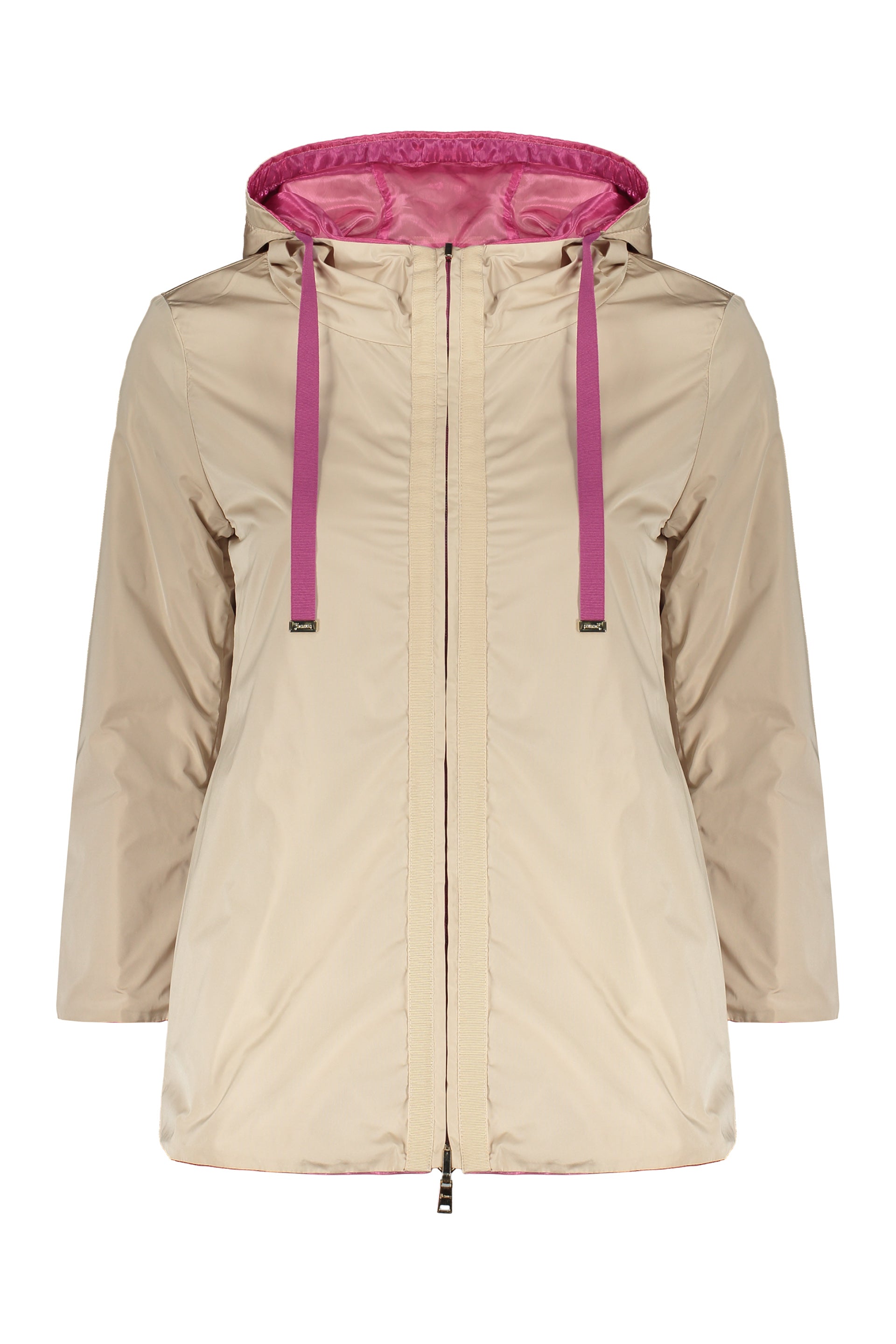 Hooded reversible jacket