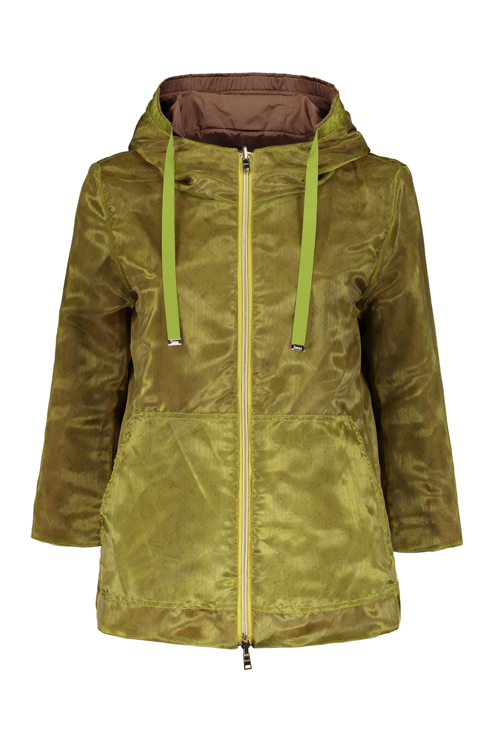 Hooded reversible jacket
