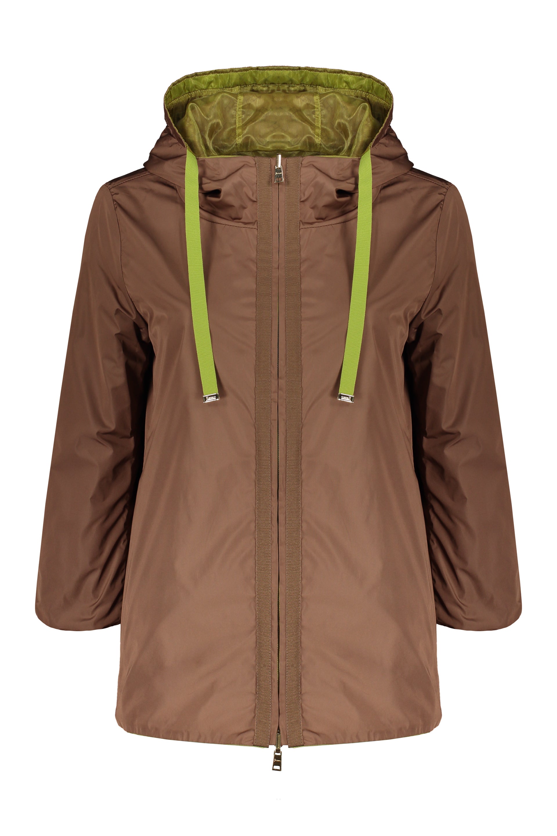Hooded reversible jacket
