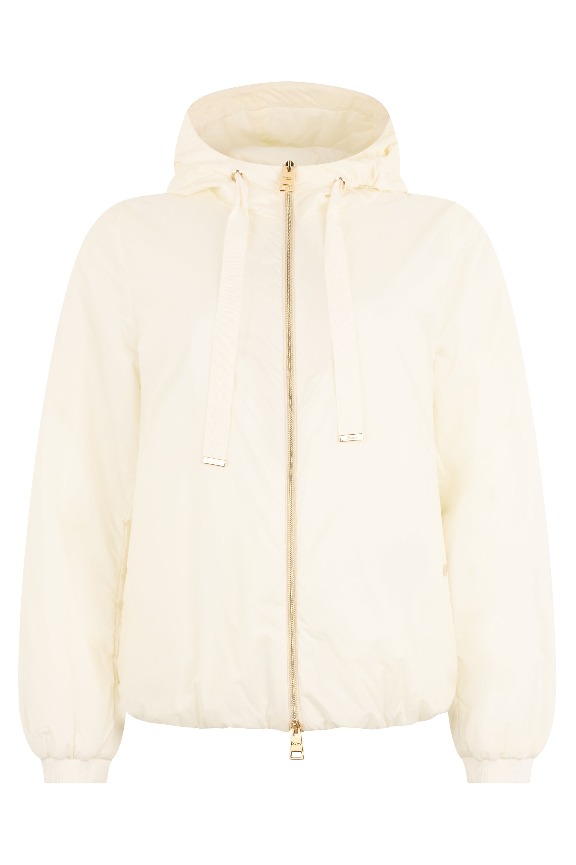White puffer jacket with a versatile and casual design