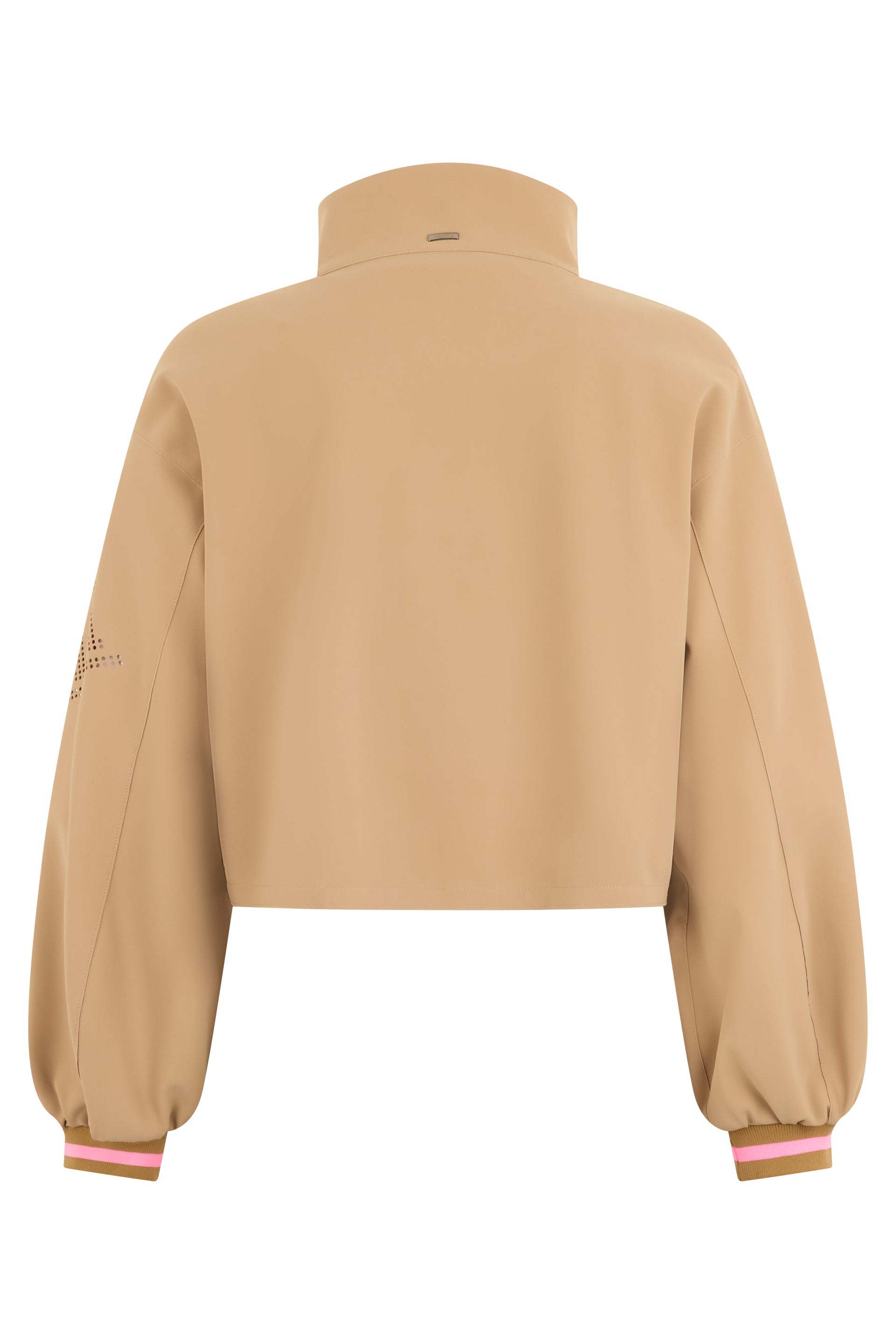 Cropped jacket with high collar