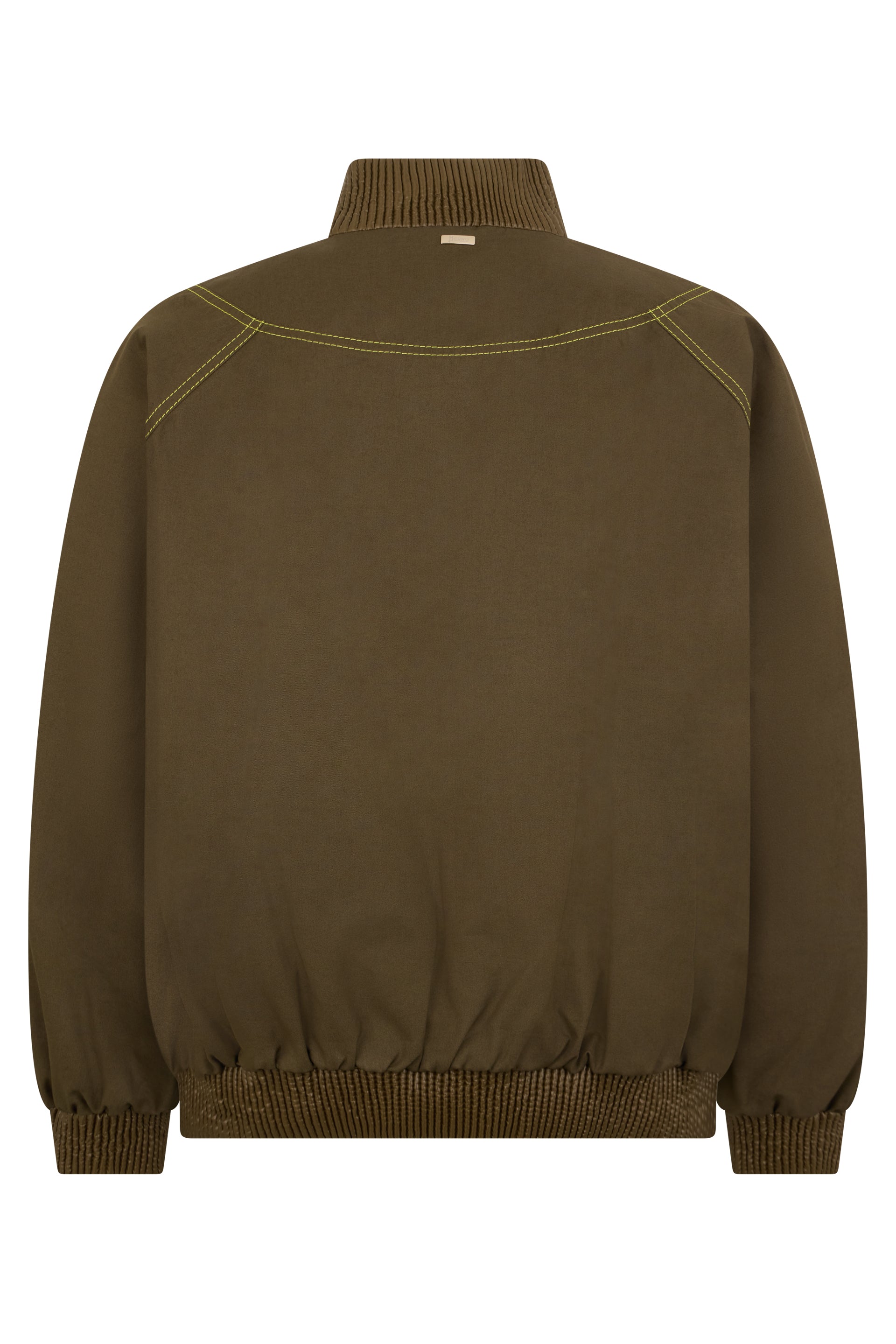 Khaki green bomber jacket with versatile and casual design