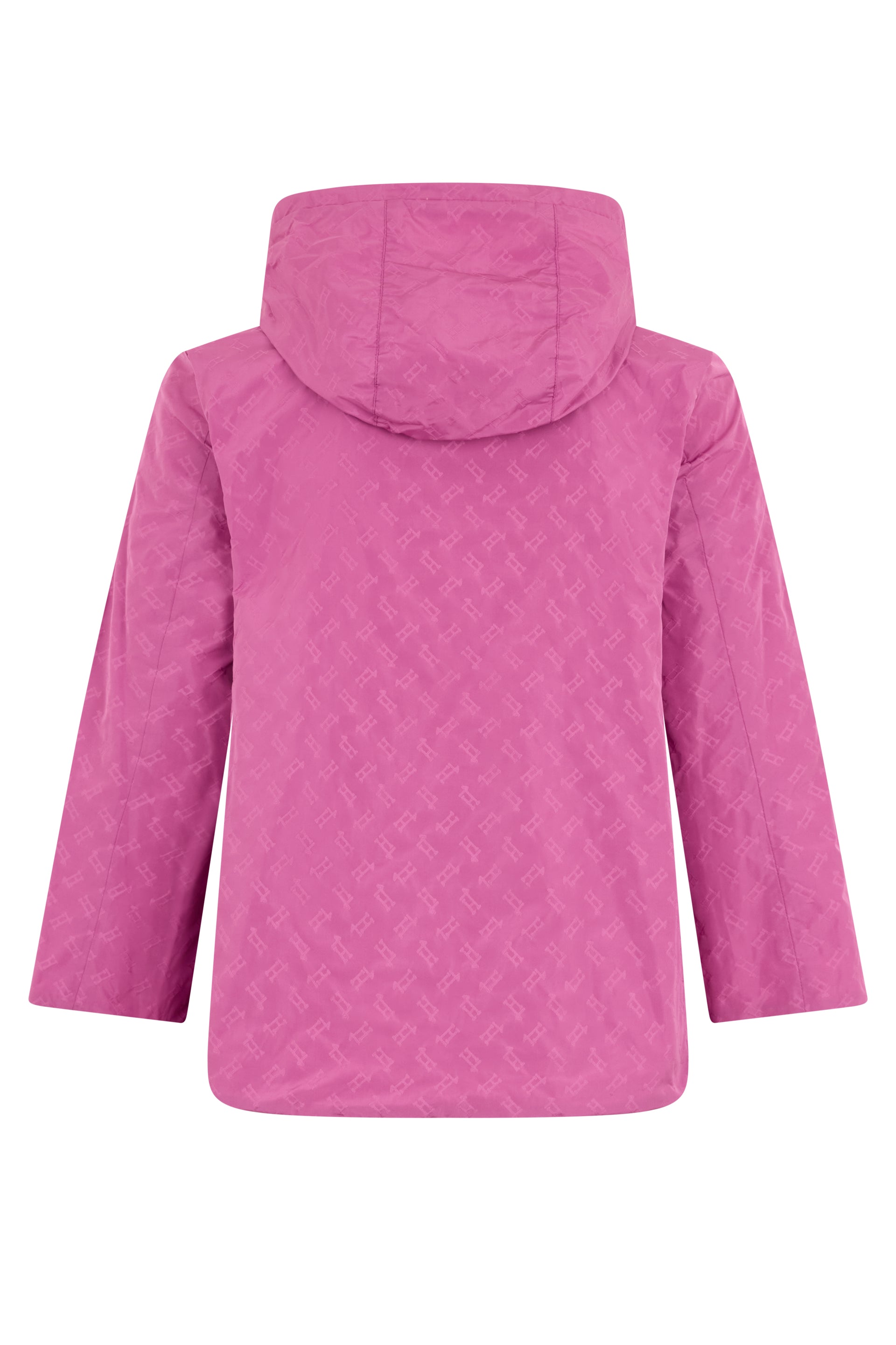 Light fuchsia jacket with zipper and hood