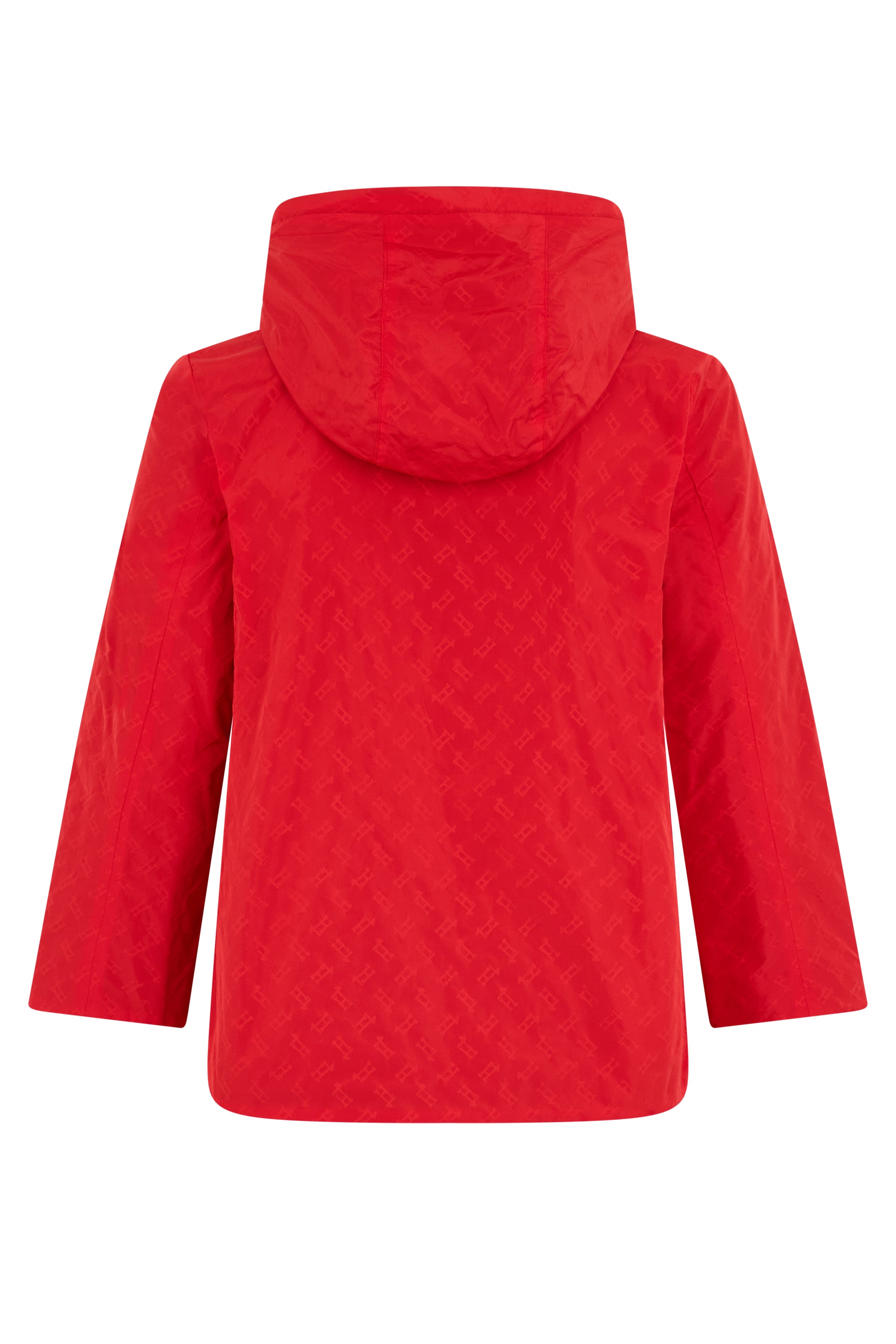 Light red jacket with adjustable hood