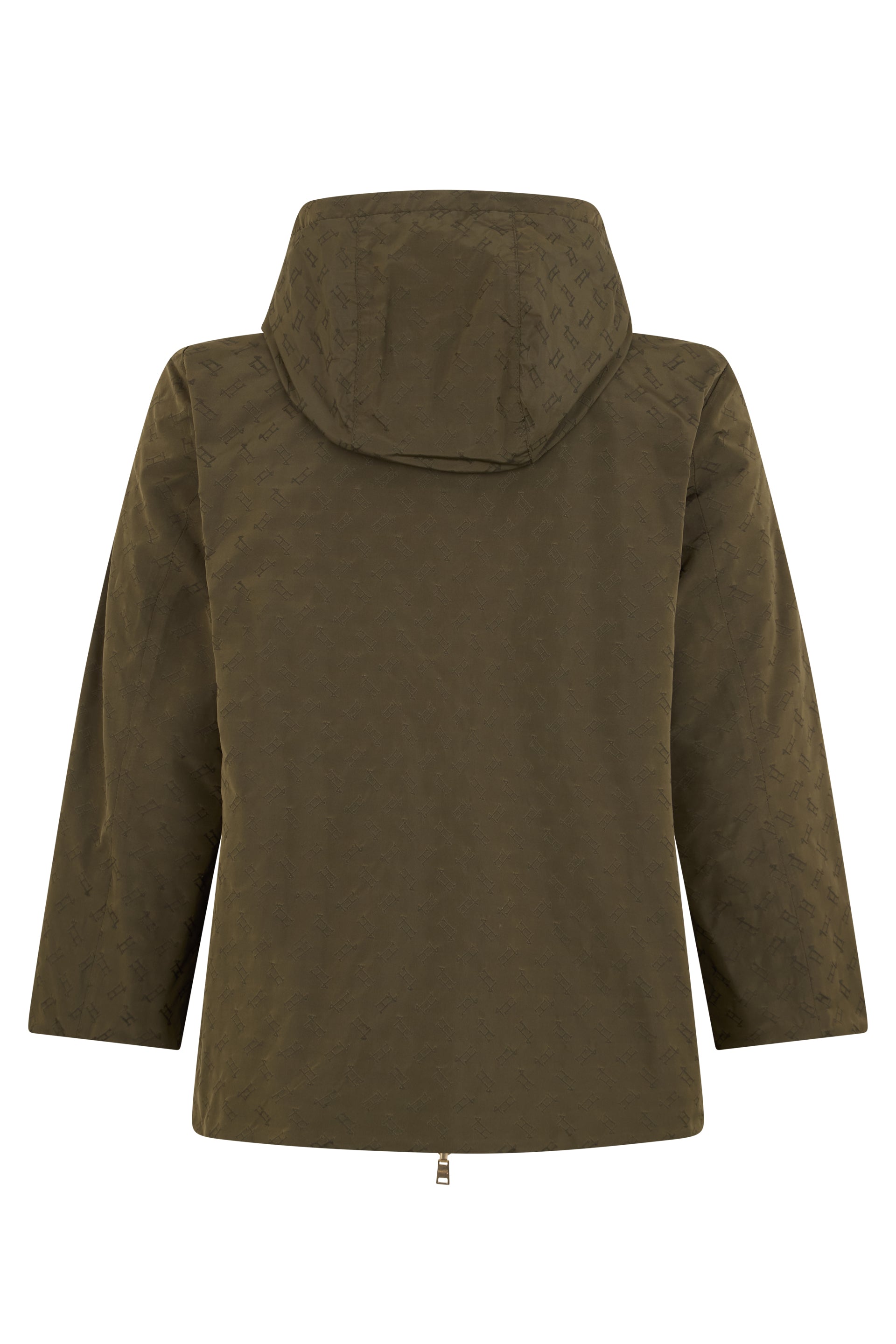 Light jacket with hood in khaki color, versatile and durable