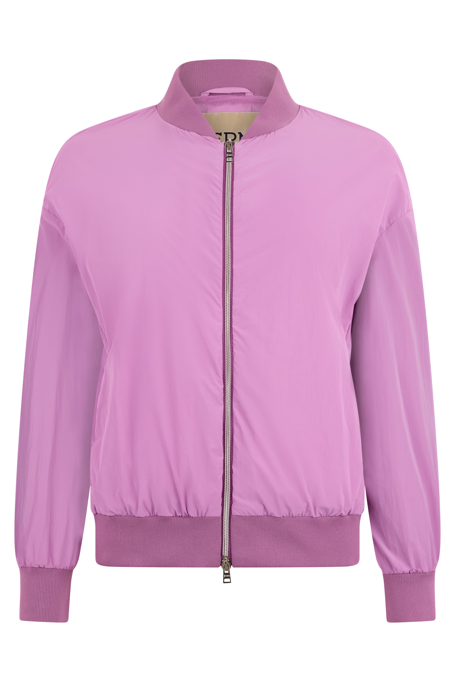 Light pink jacket with comfortable and versatile zipper