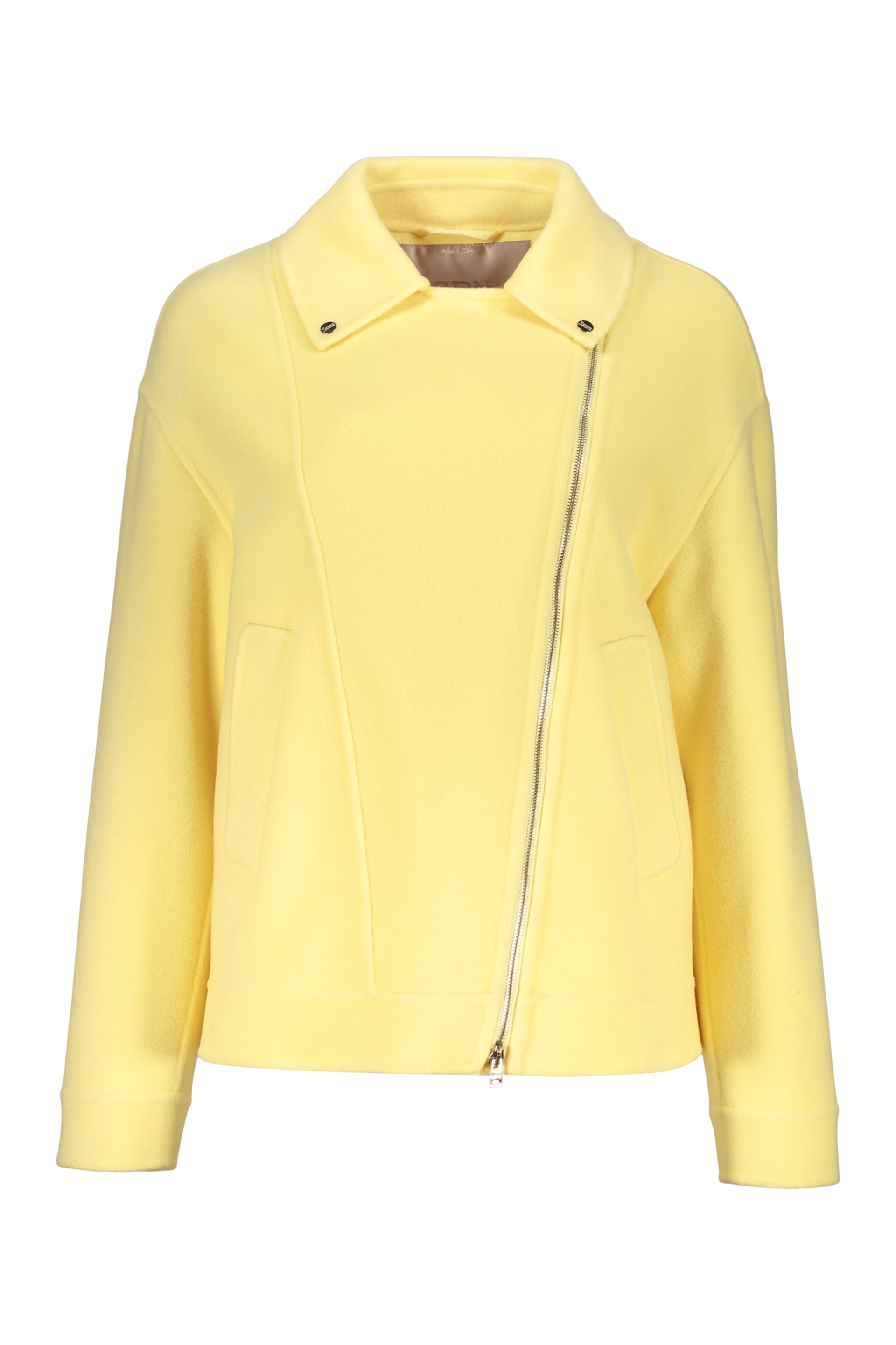 Modern yellow jacket with zip