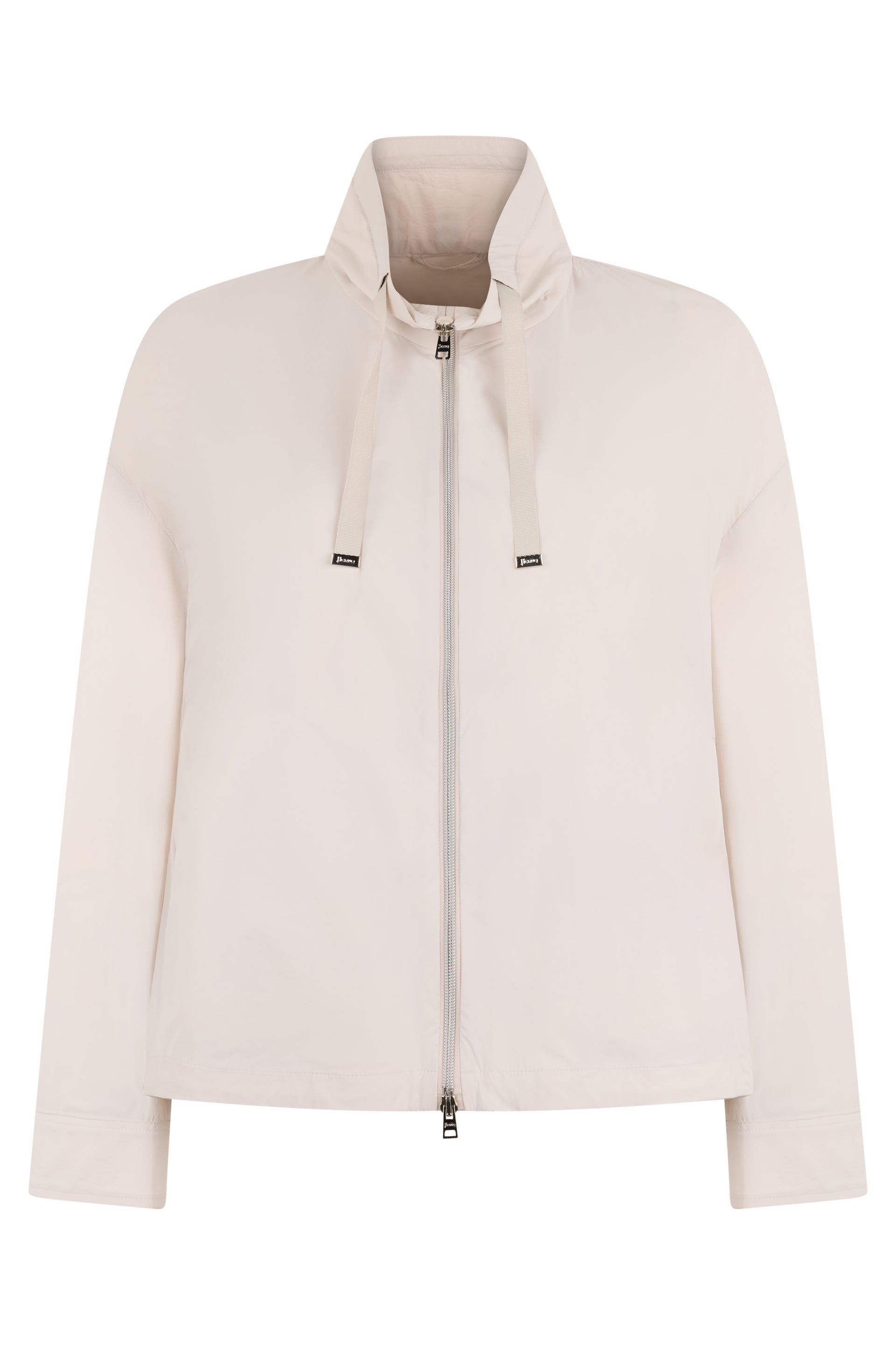 Light jacket with zipper and high collar