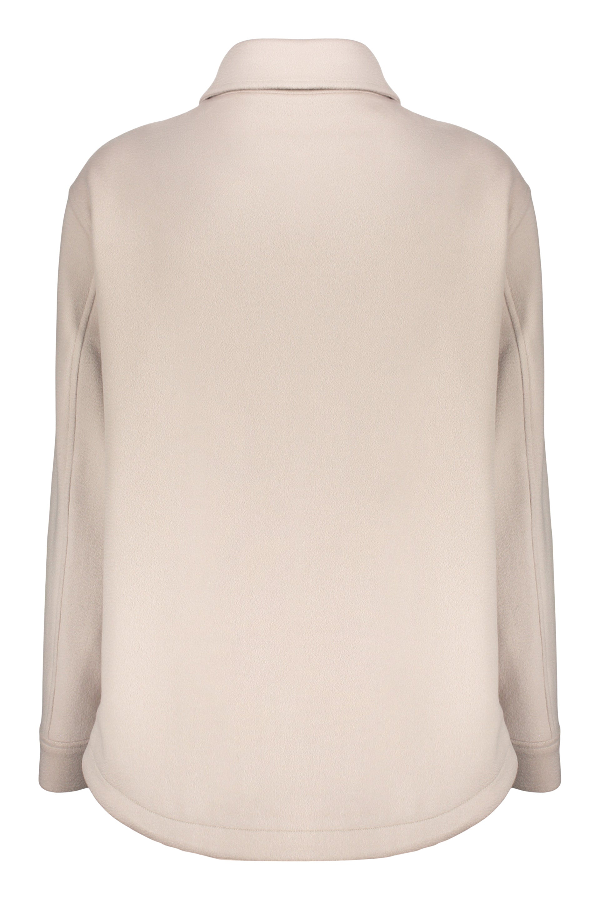 Beige elegant jacket with classic collar