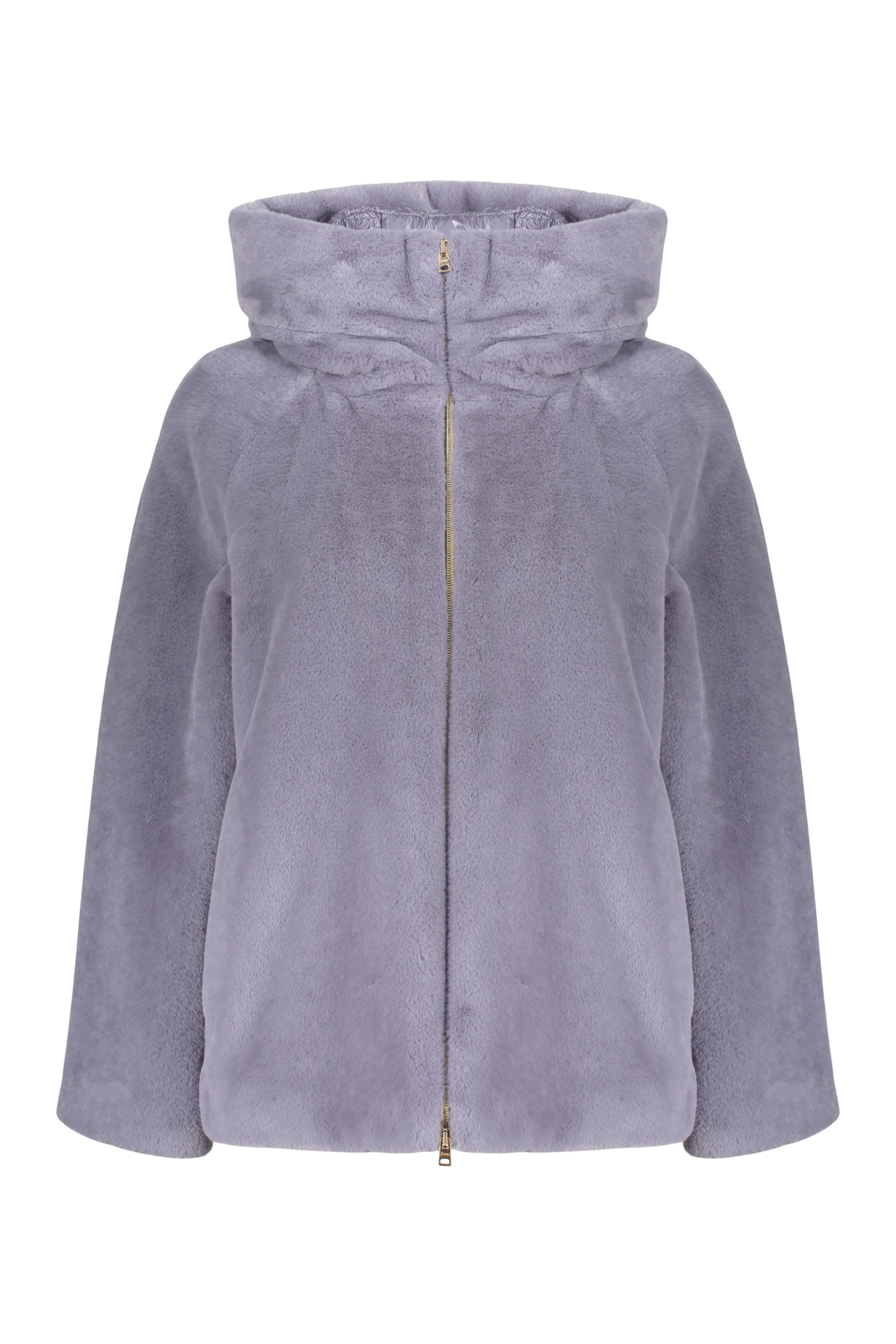Padded jacket in eco-fur