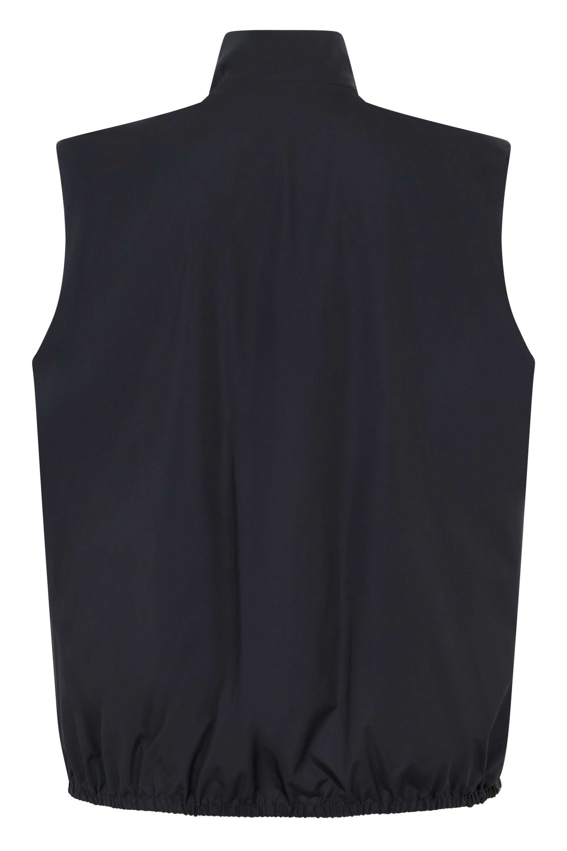 Dark blue vest characterized by a versatile and comfortable design