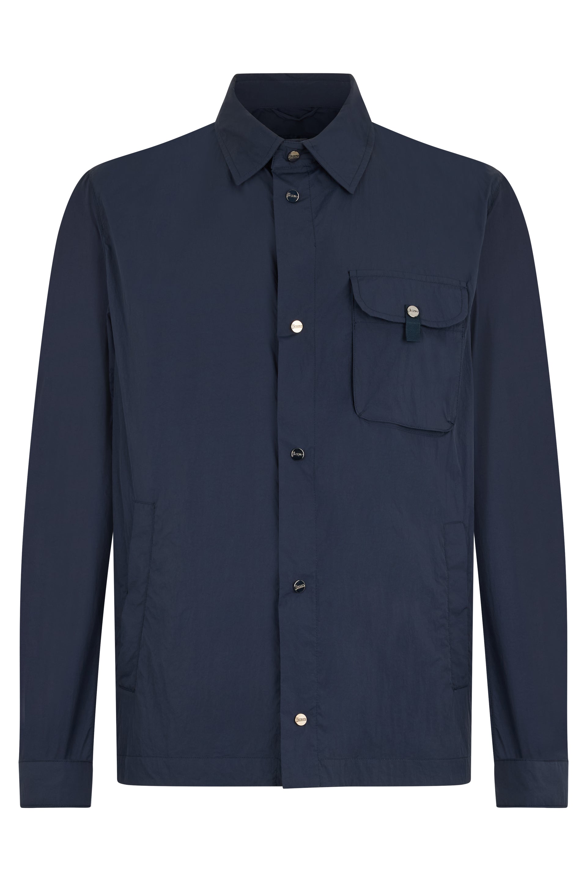 Dark blue jacket with a classic cut and timelessness