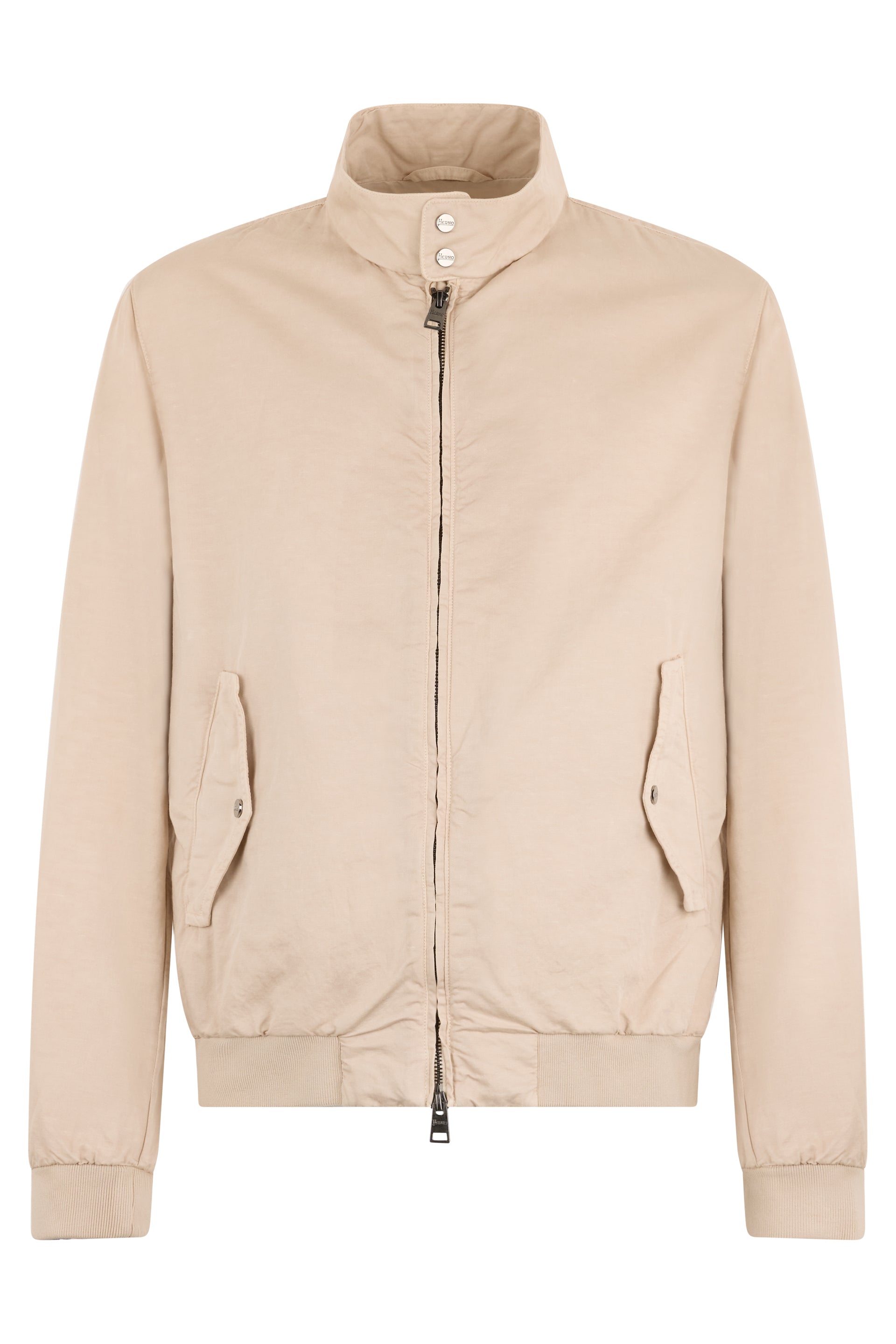 Lightweight beige jacket and comfortable with zip closure