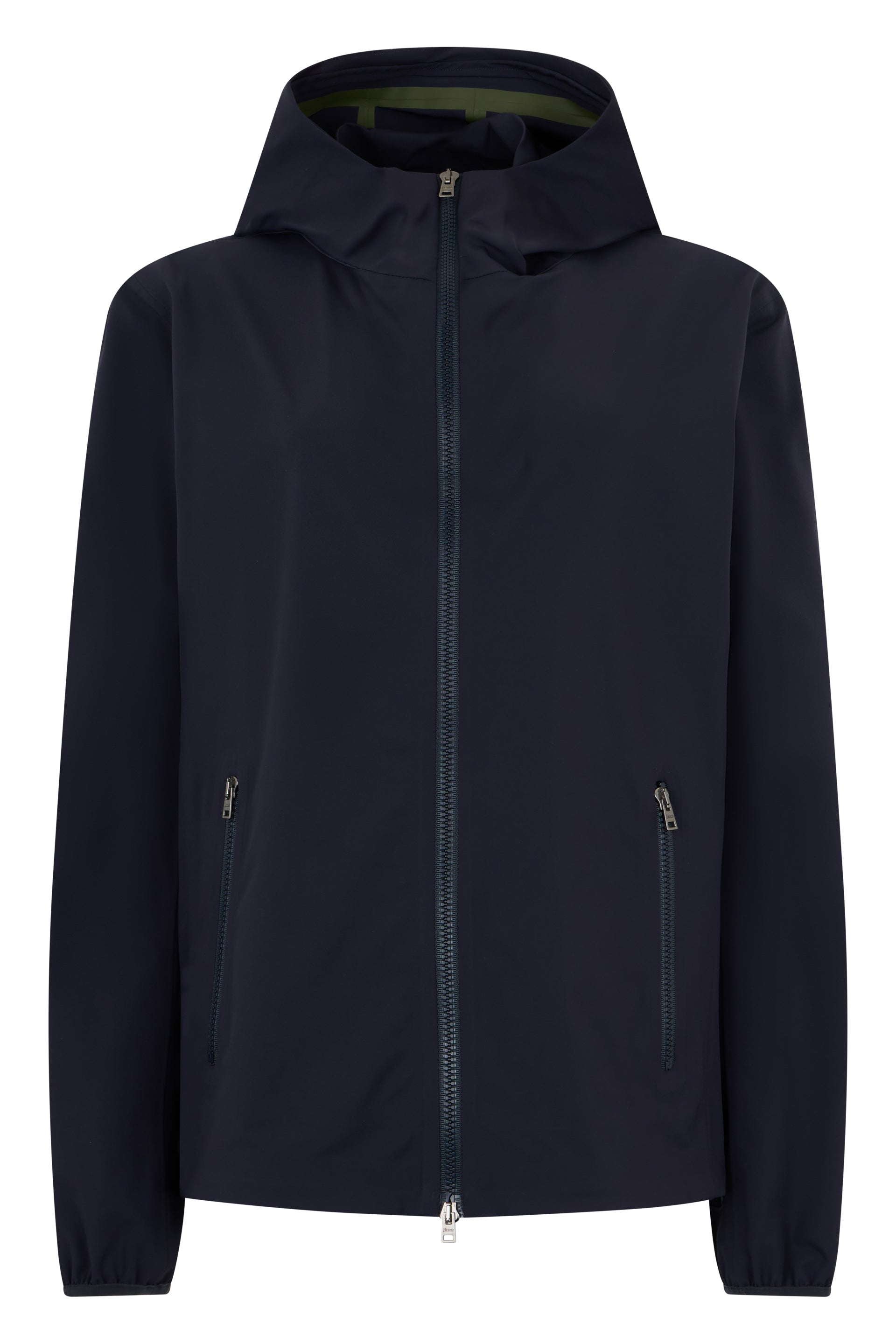 Dark blue windbreaker with minimal and versatile design