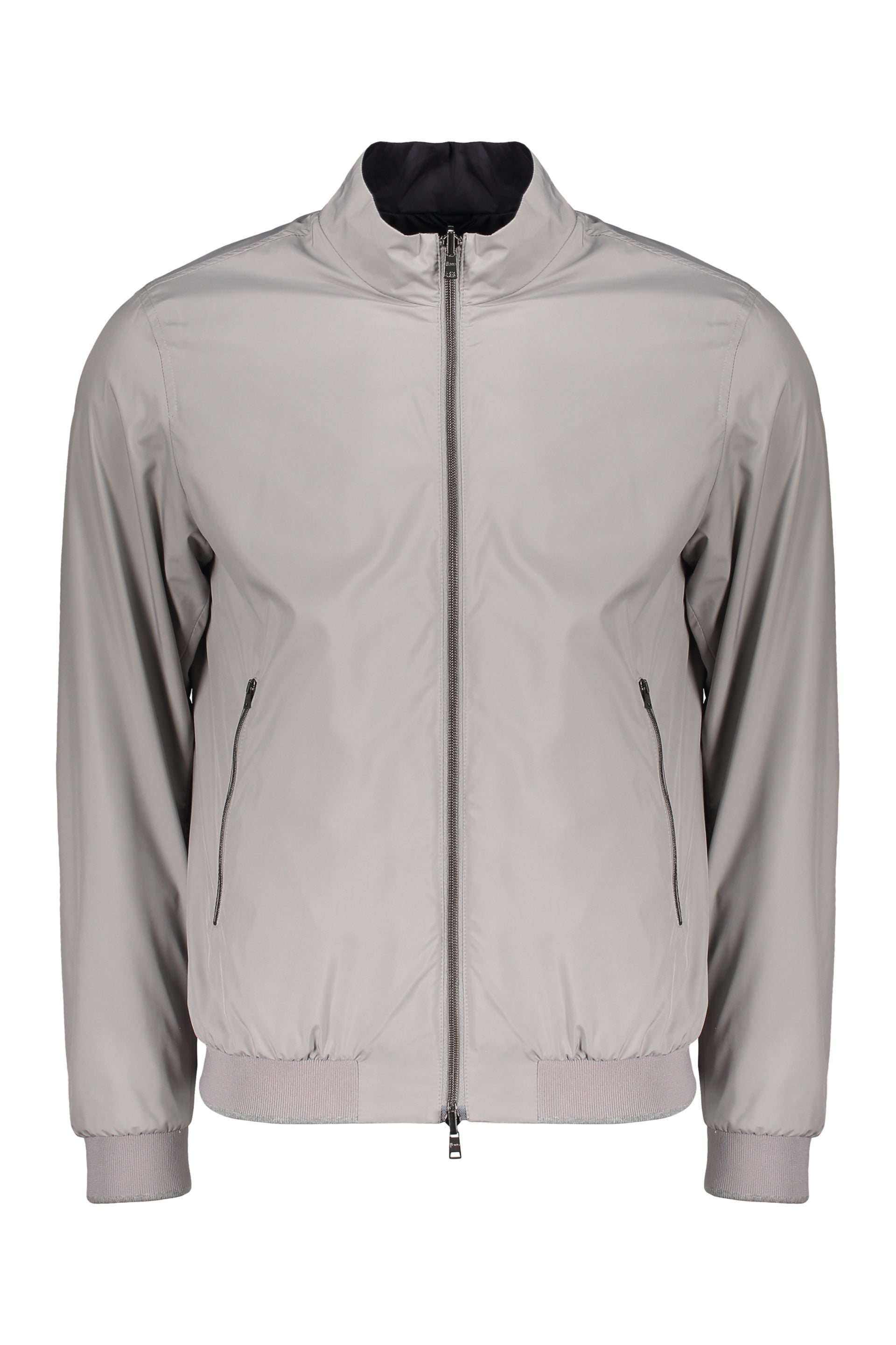 Light jacket with zip stand-up collar casual