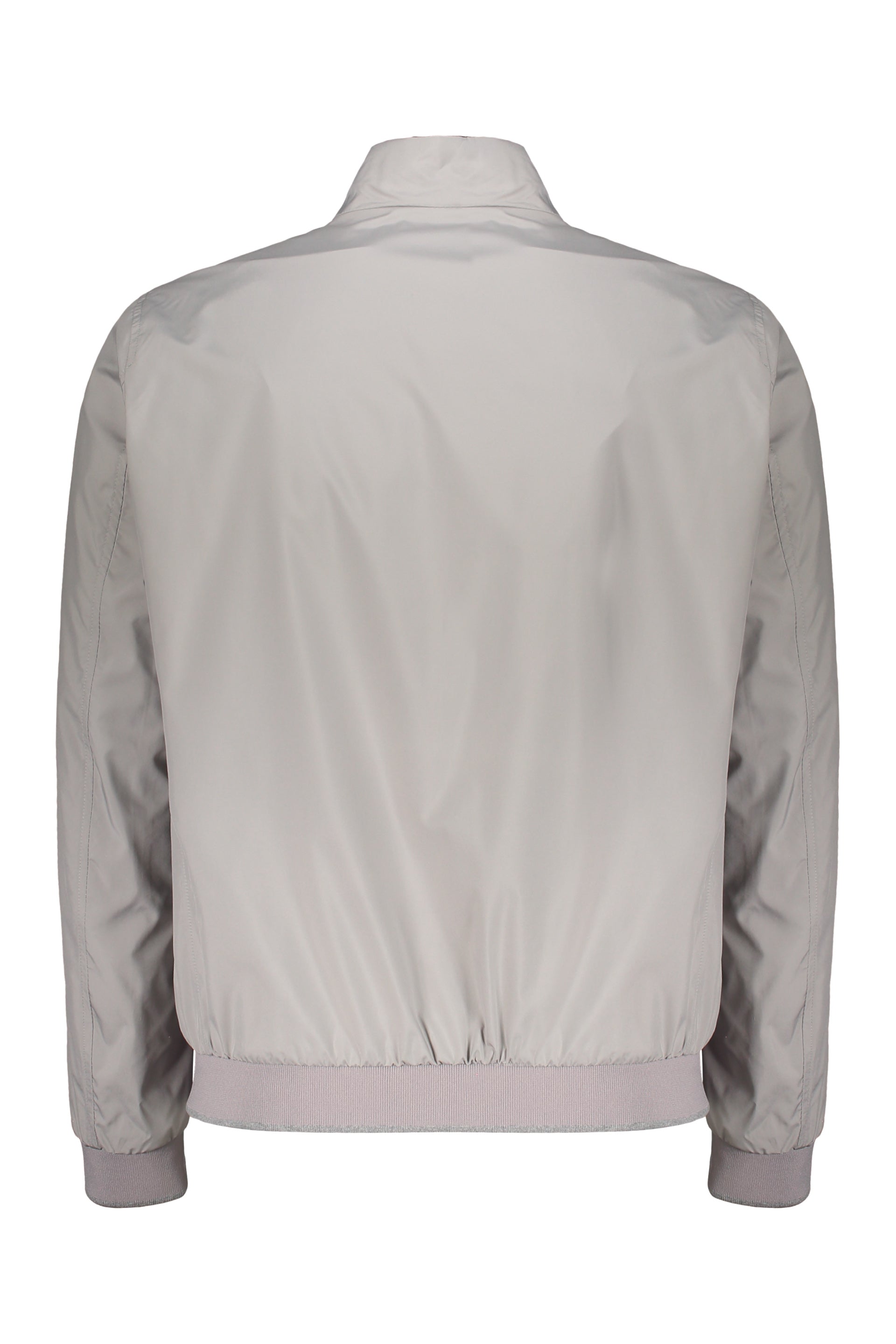 Light jacket with zip stand-up collar casual