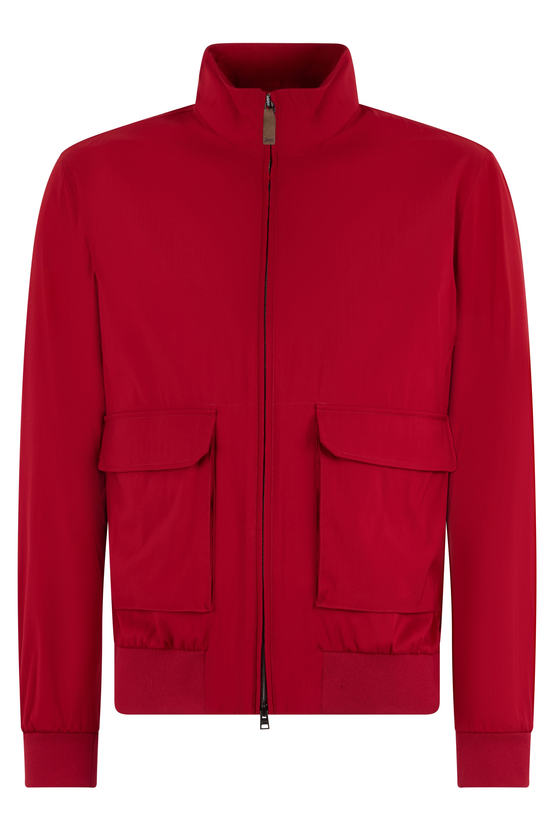 Light red jacket with zipper and pockets