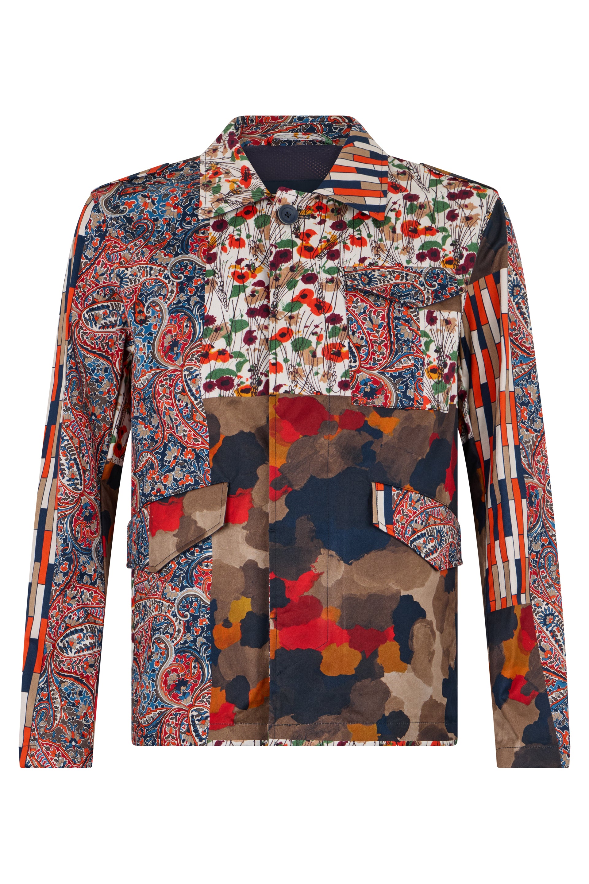 Elegant multicolored jacket with classic cut