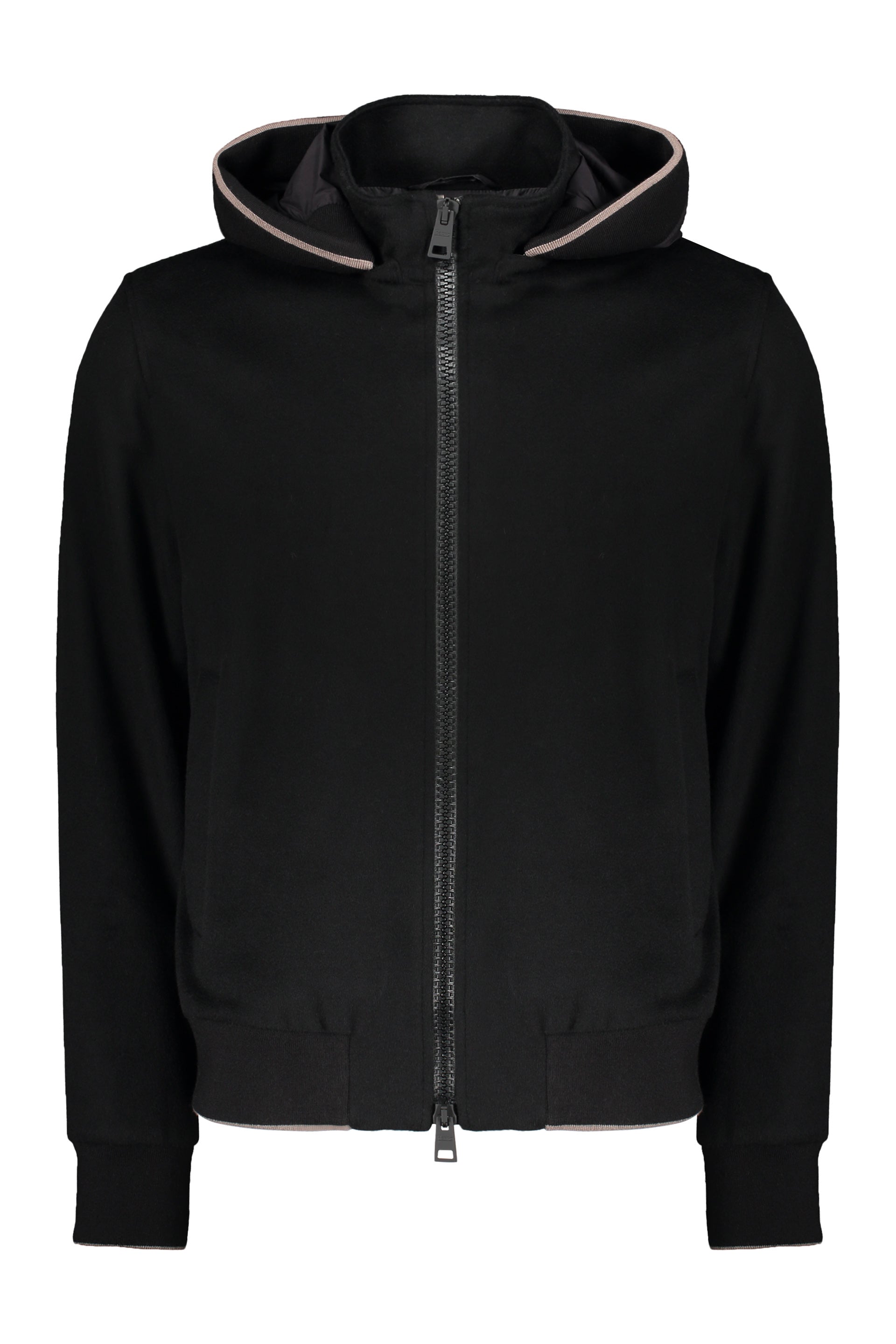 Hooded black sweatshirt