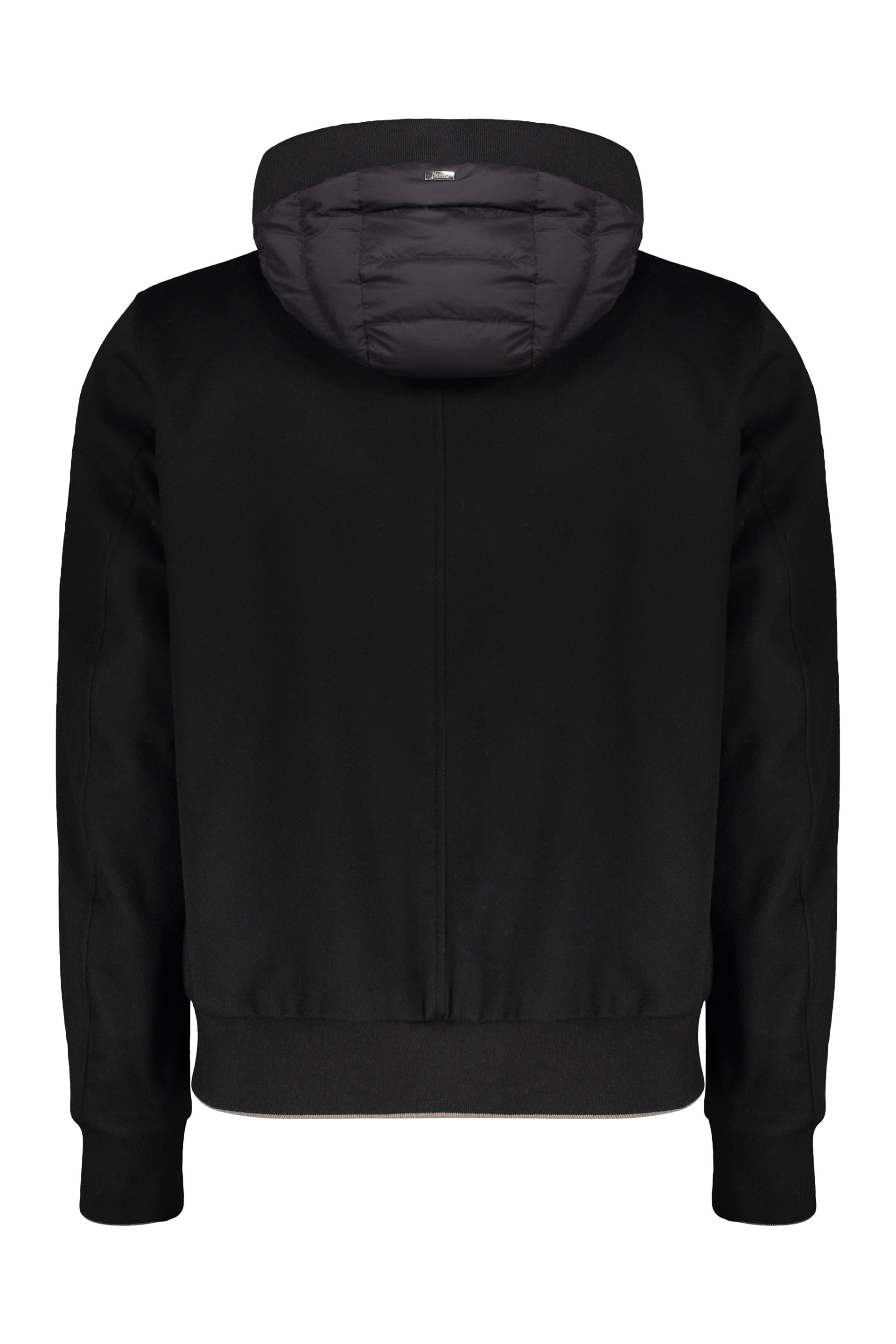 Hooded black sweatshirt