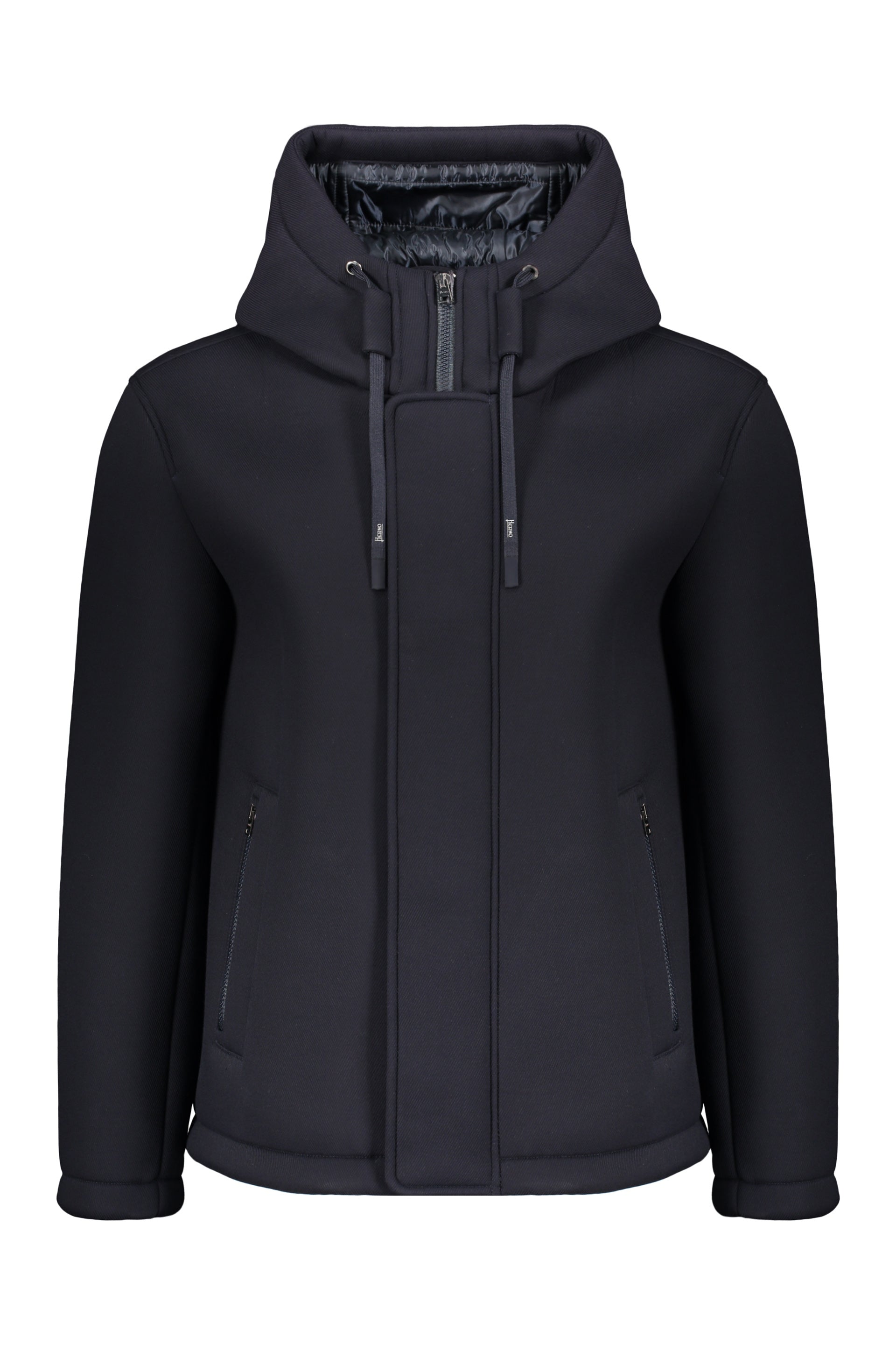 Blue jacket with hood, comfort and style