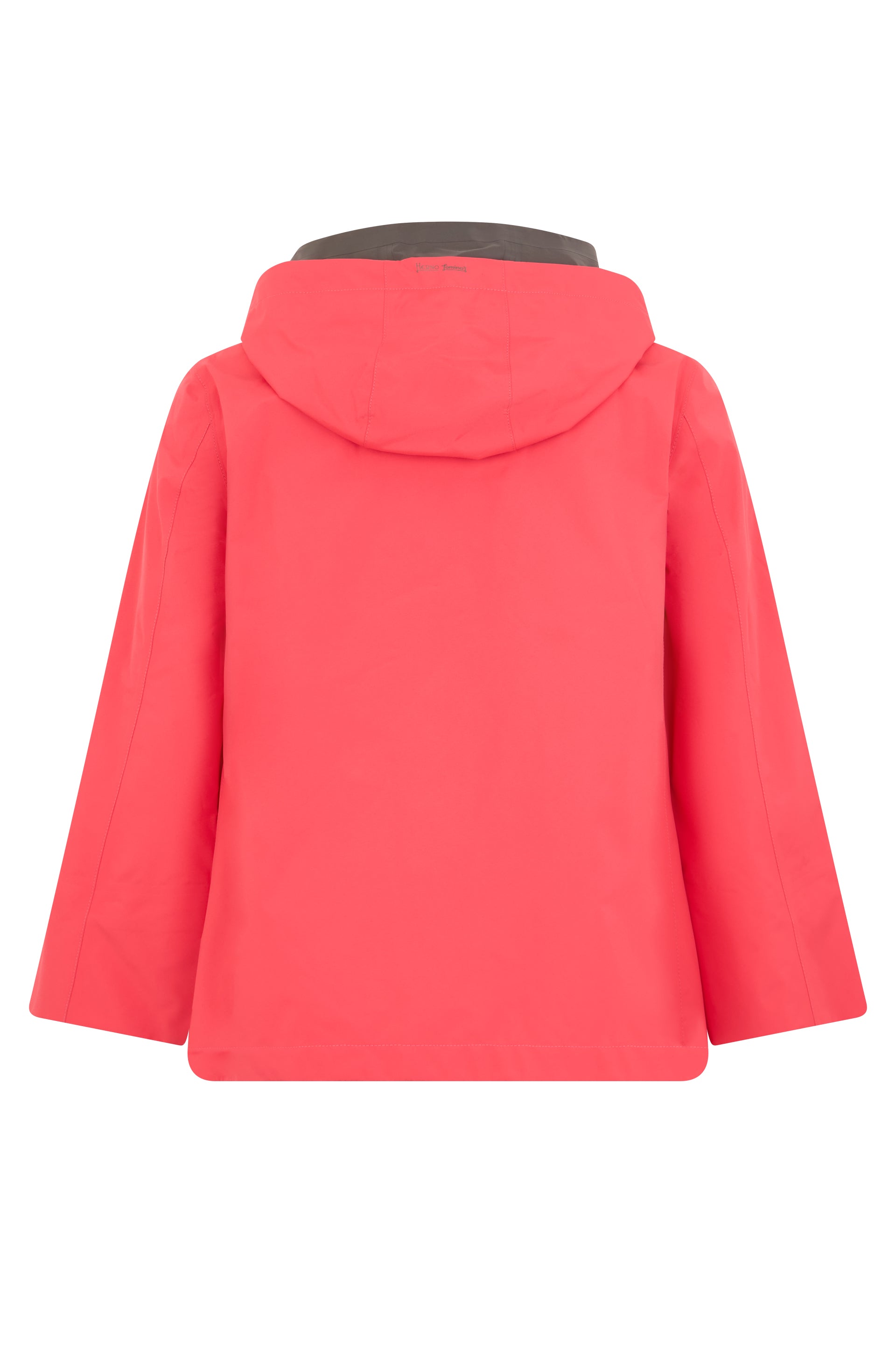 Light red jacket with hood and zipper