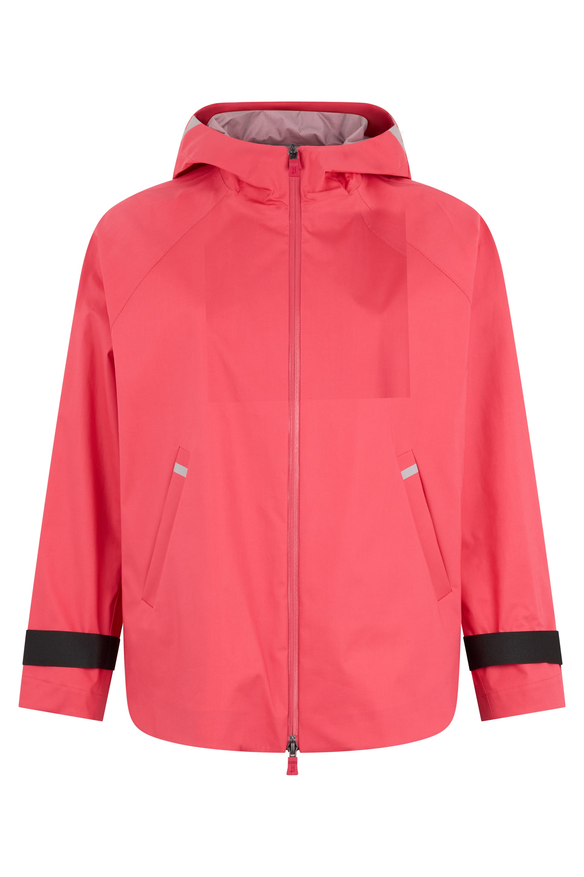 Light red jacket with adjustable hood