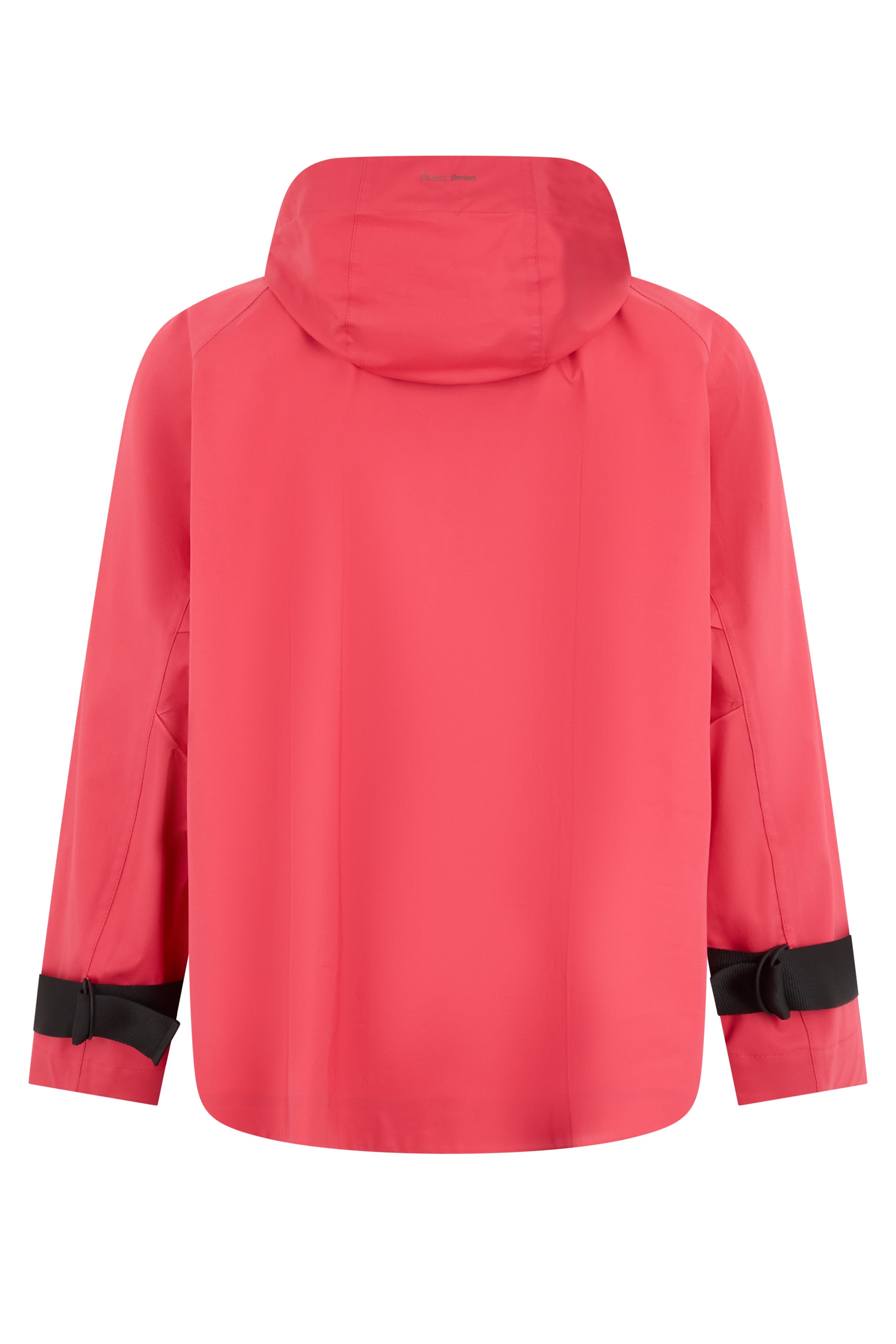 Light red jacket with adjustable hood