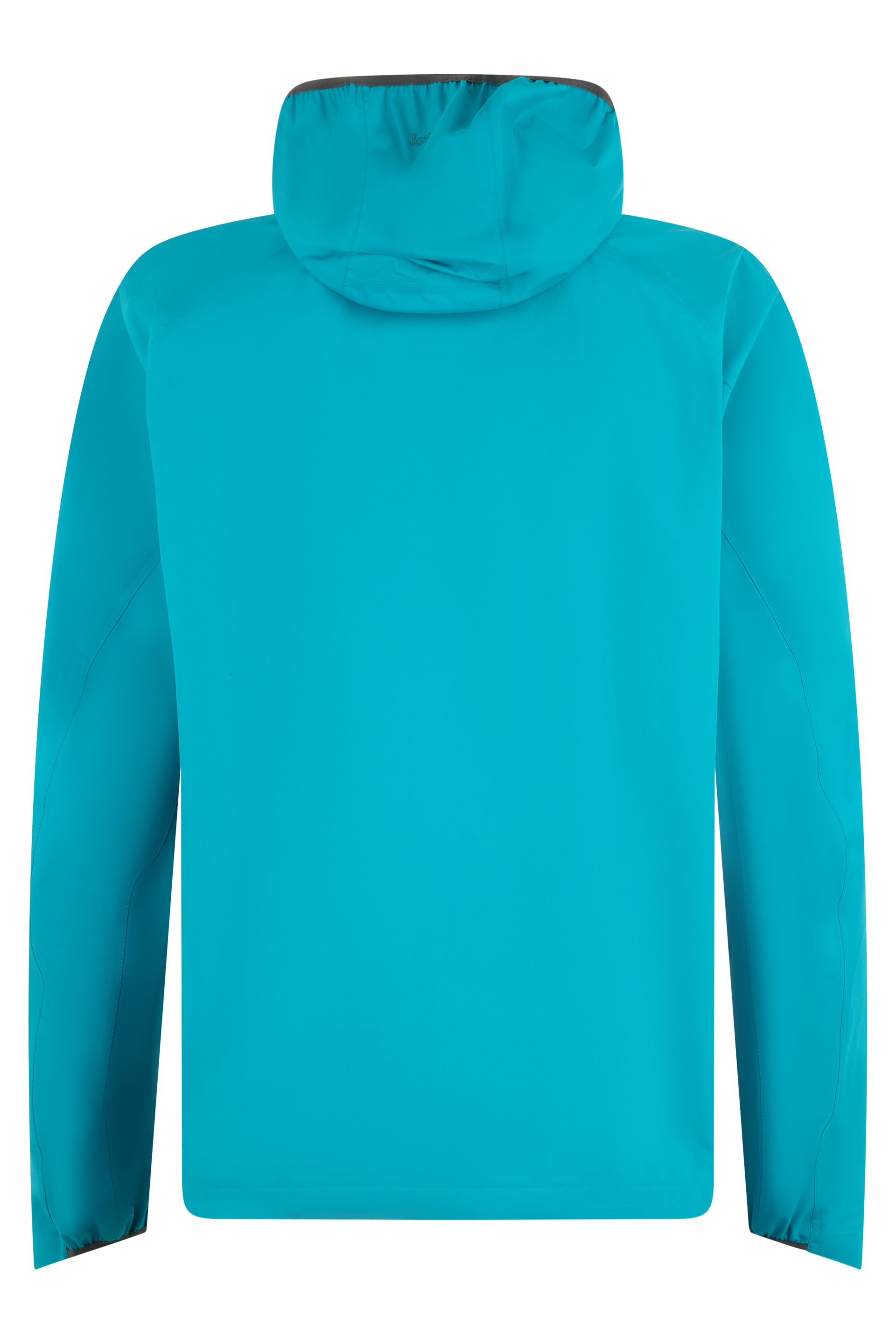 Light turquoise jacket with hood and zipper