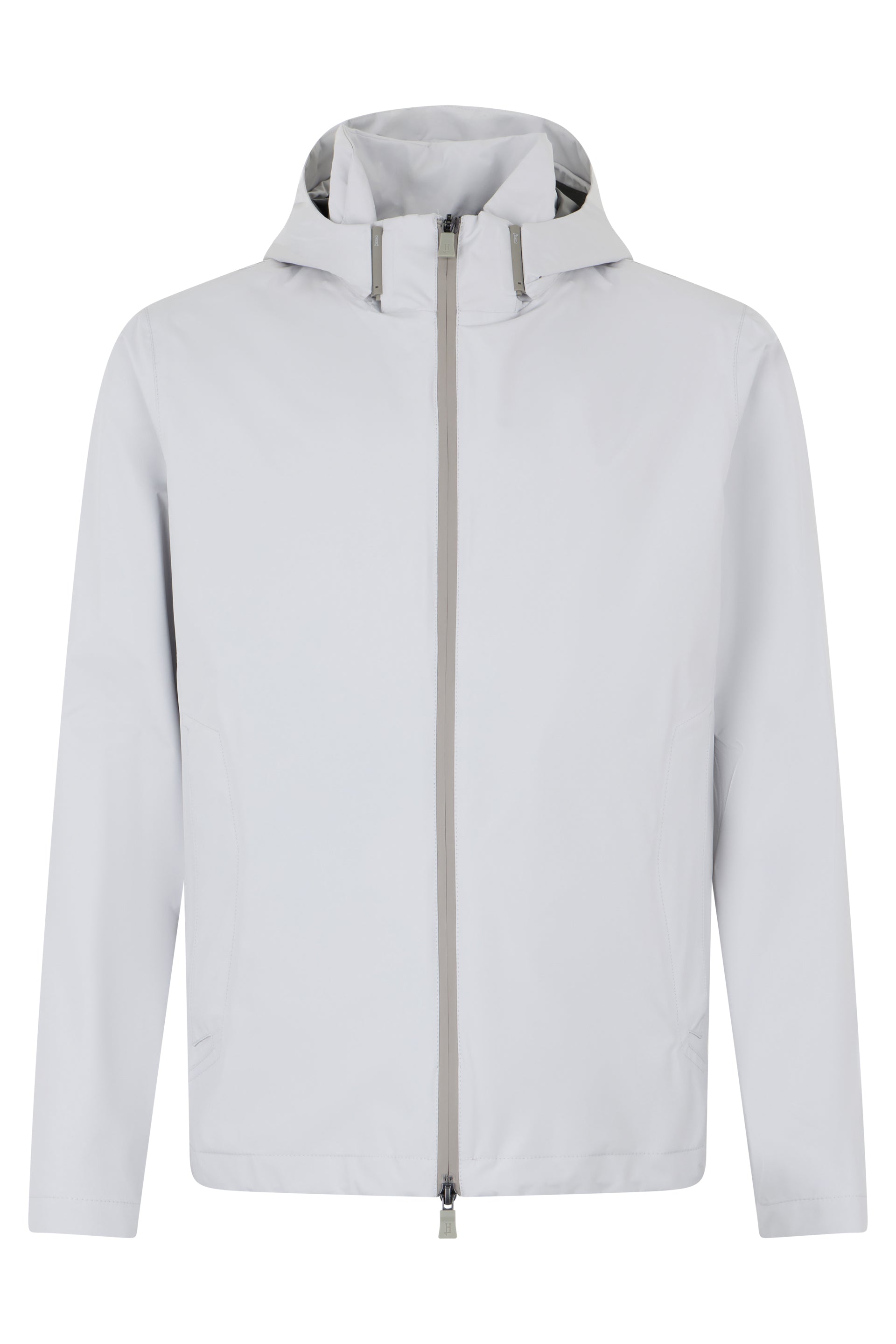 Light white jacket with hood, everyday comfort
