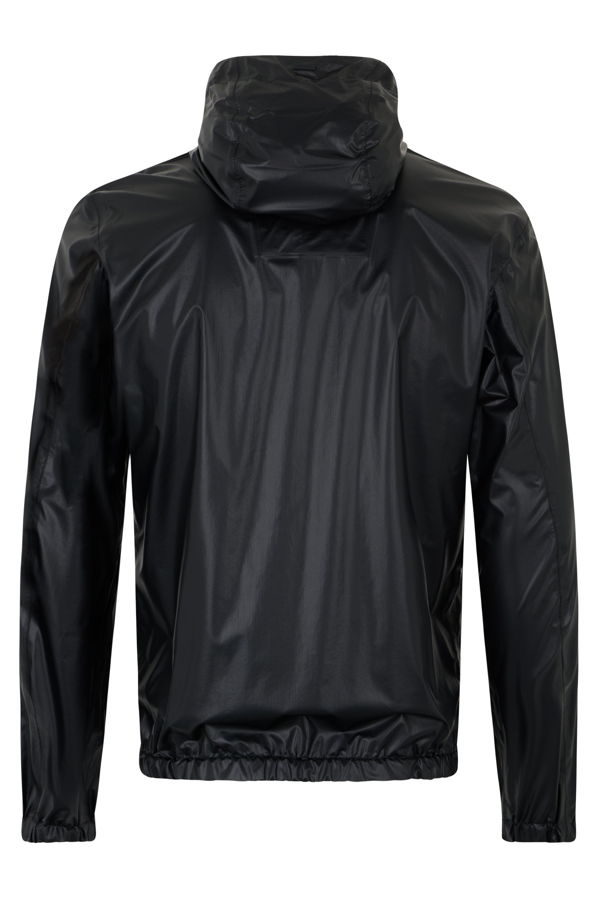 Light black windbreaker with adjustable hood
