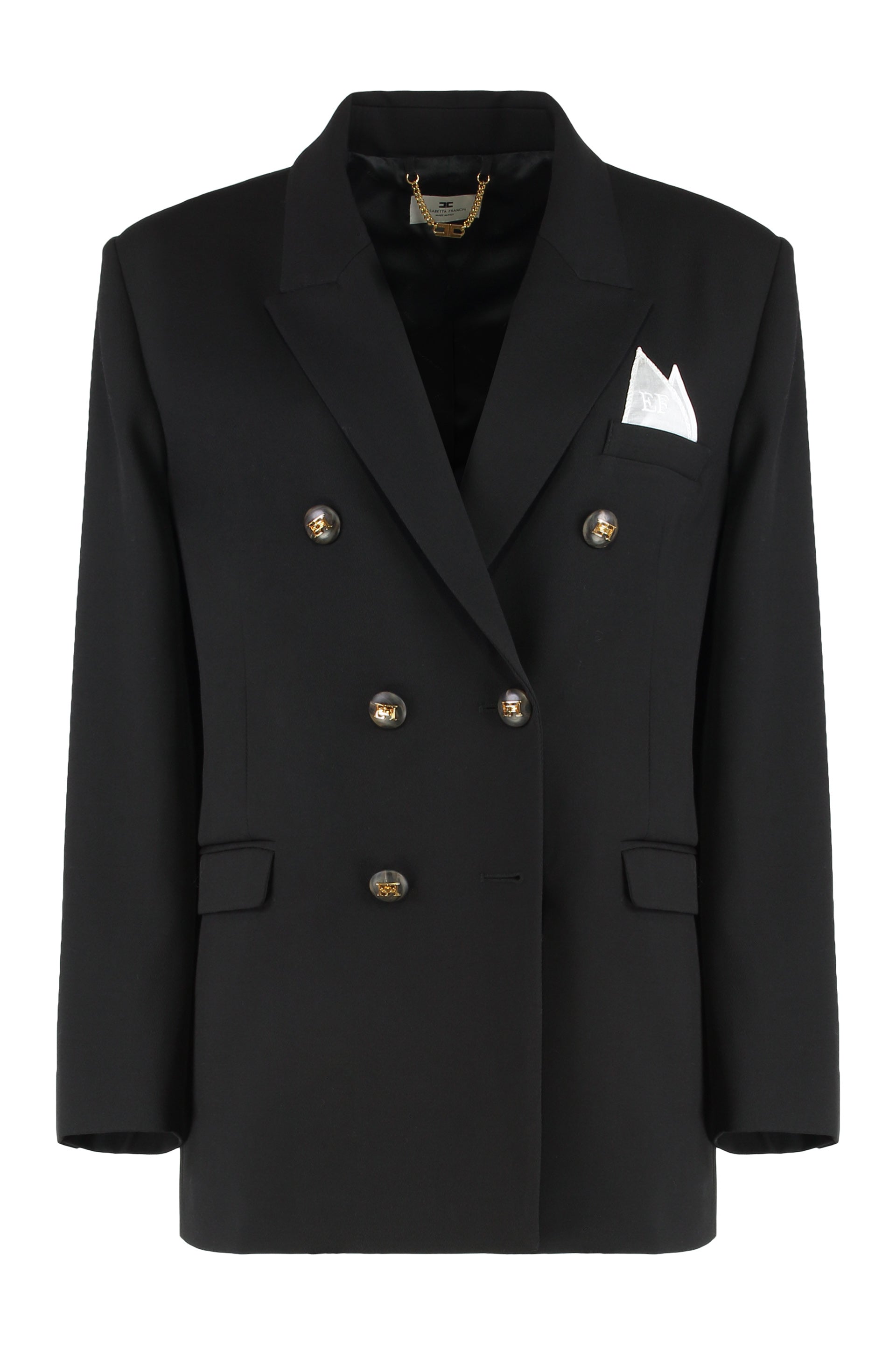 Coat in cotton gabardine with pocket