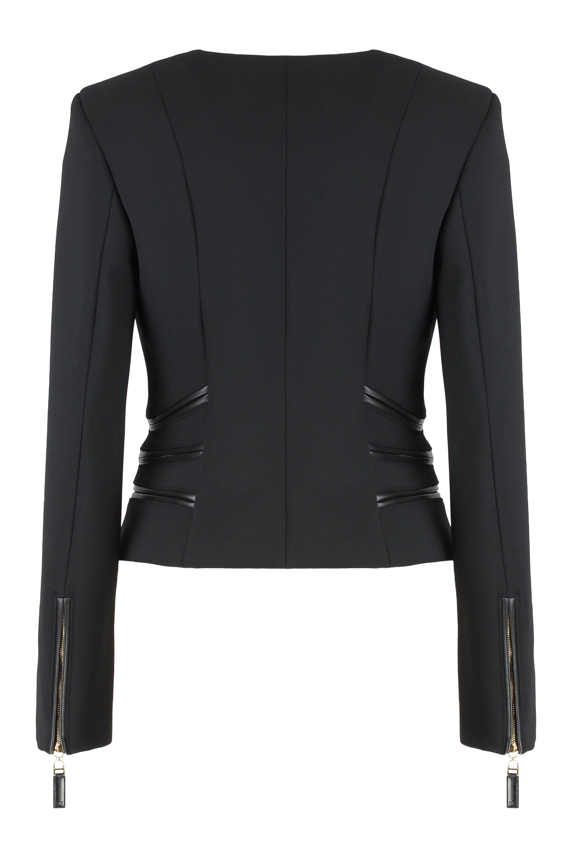 Jacket in double crêpe with zip details