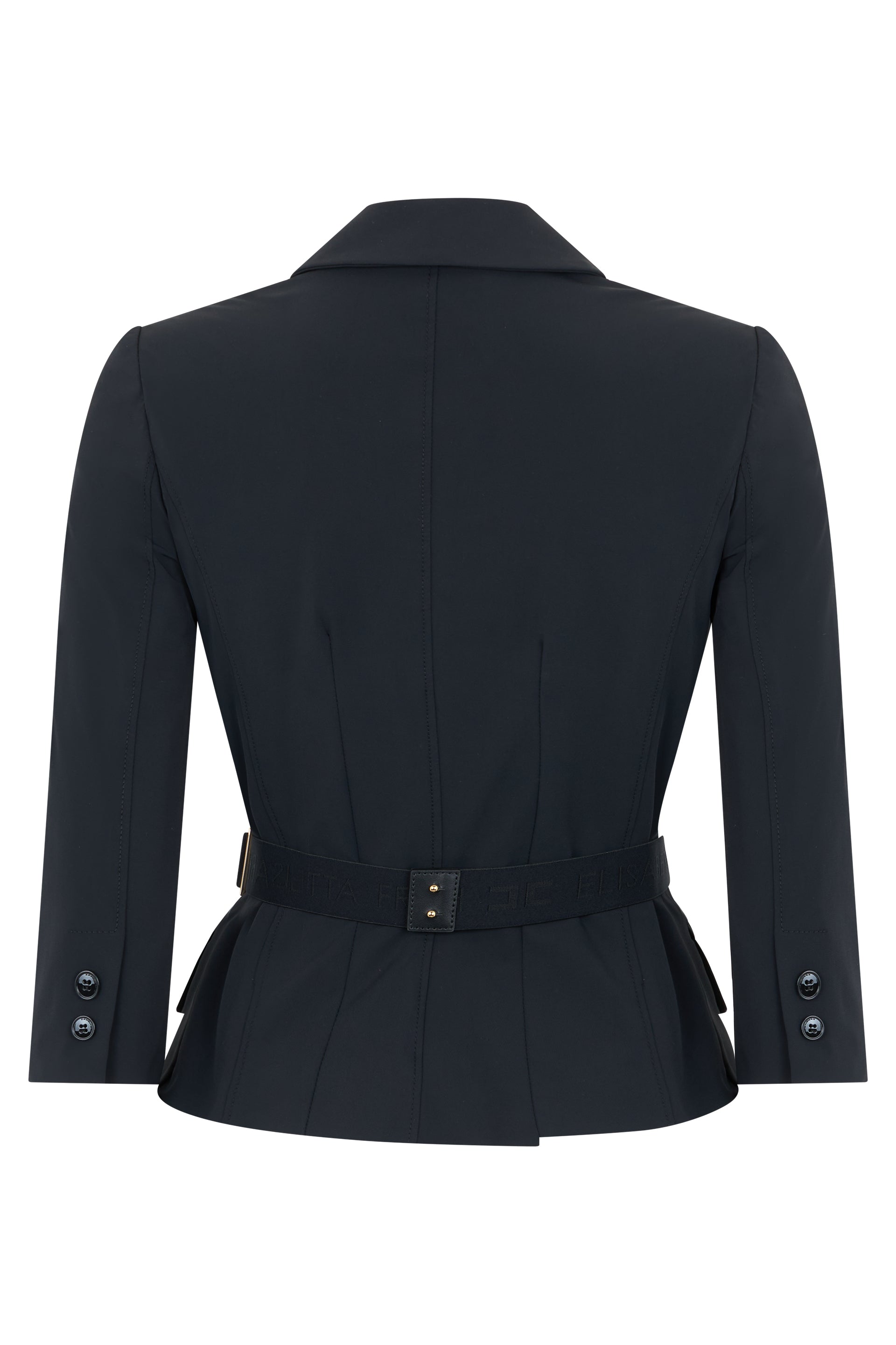 Stretch Fabric Jacket with Belt