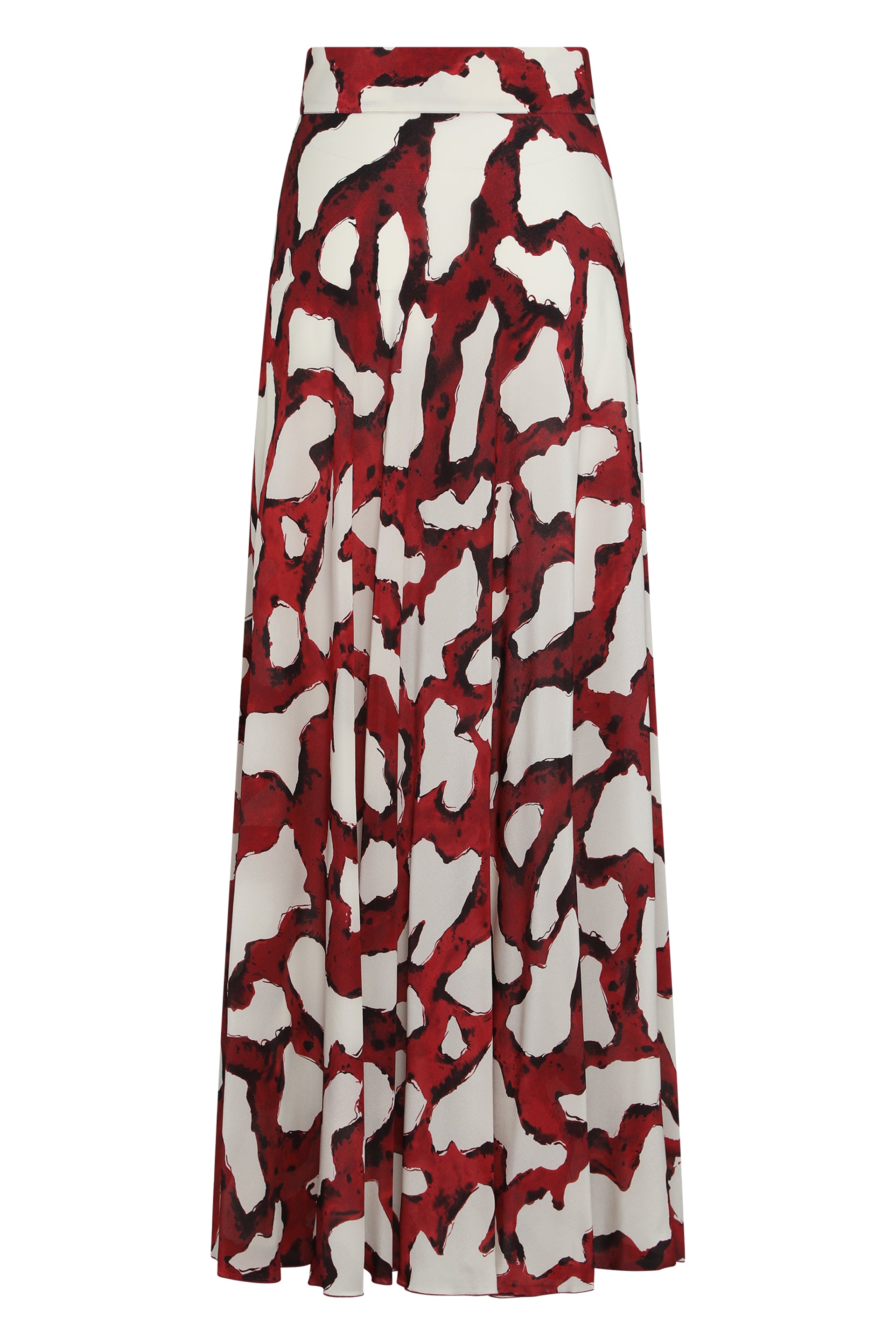 Printed silk skirt