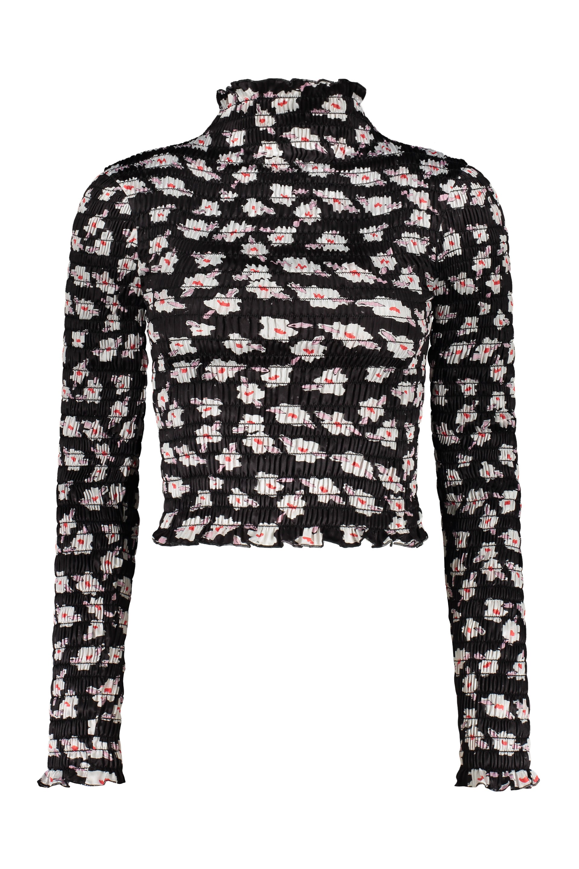 Printed long-sleeve top