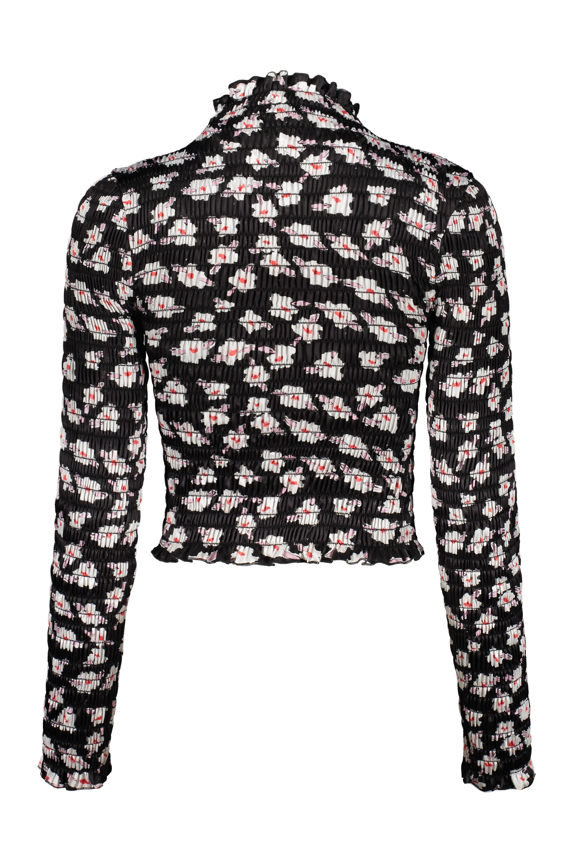 Printed long-sleeve top