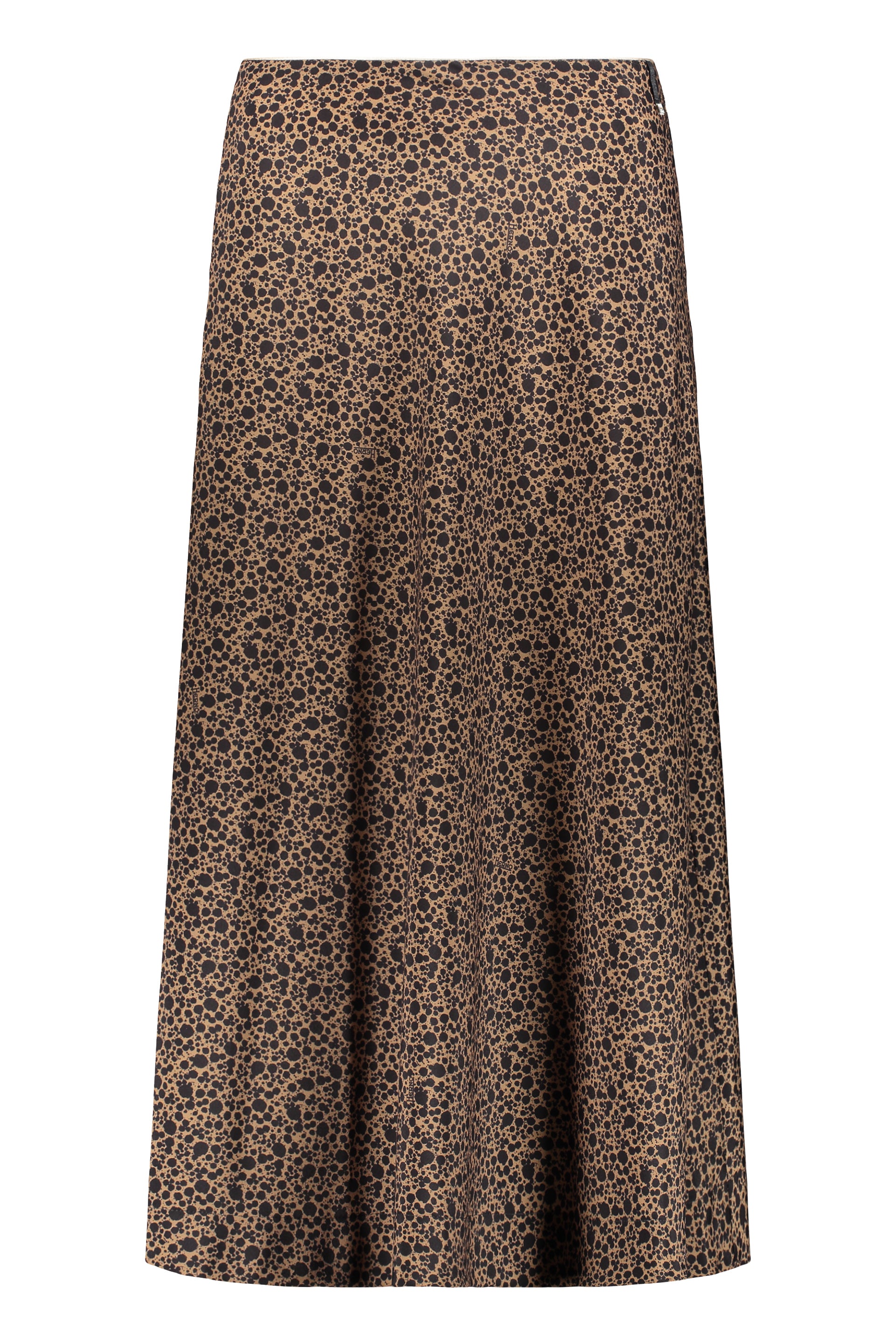 Gonna midi brown elegant and fluid