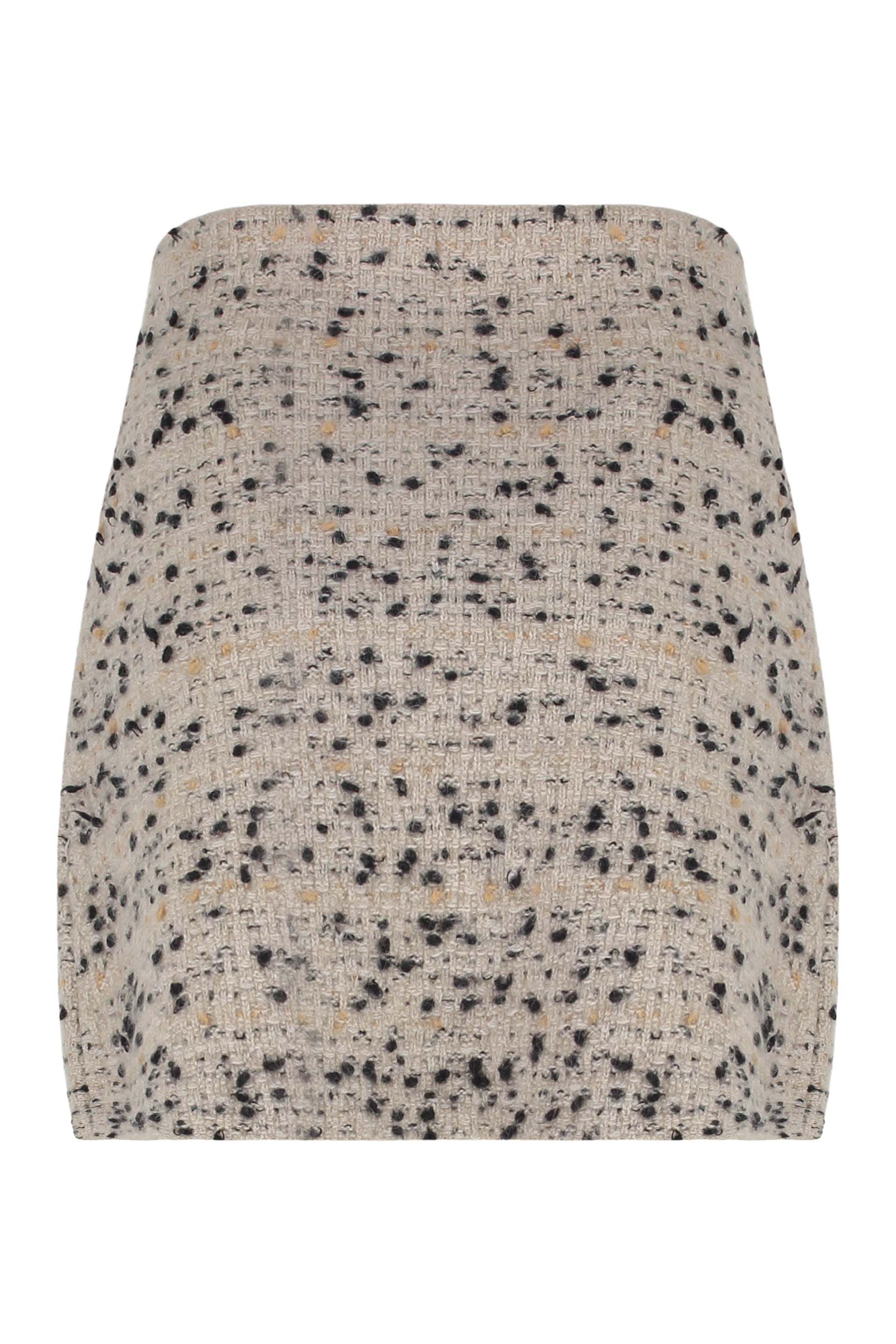 Wool blend mini skirt
