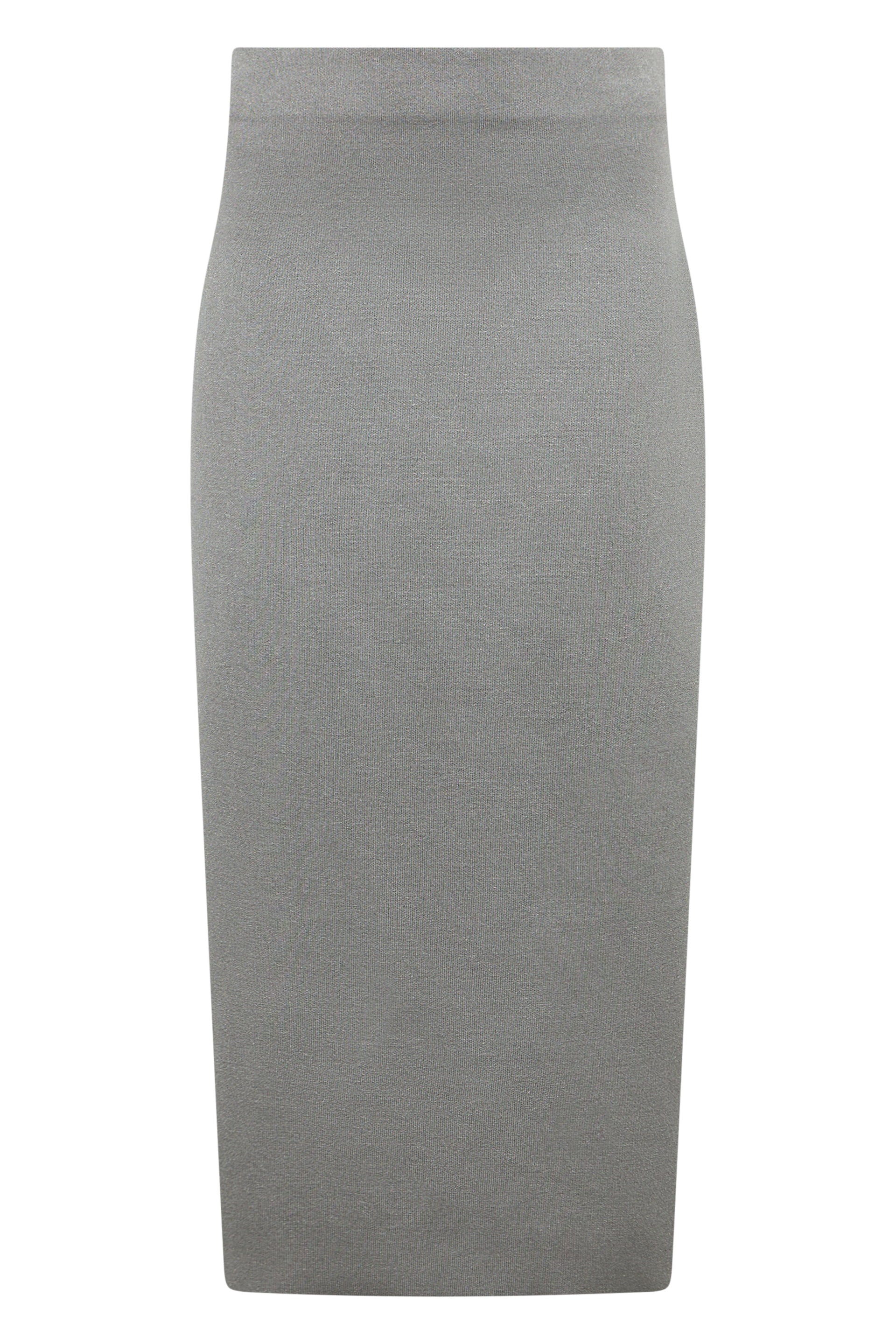 Gray fitted midi skirt elegant and versatile