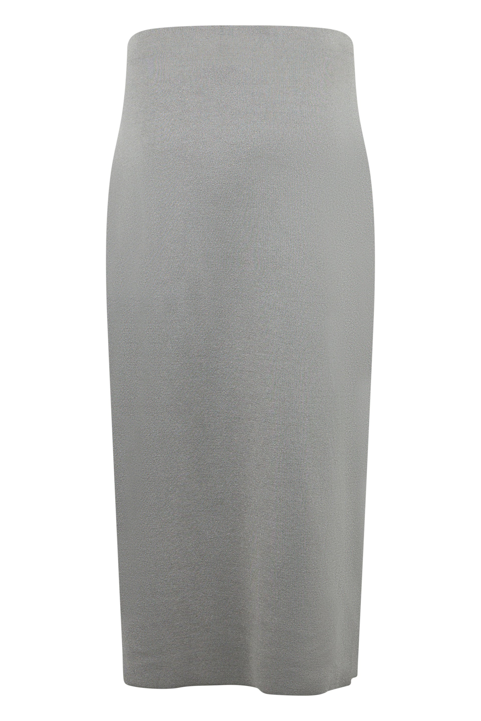 Gray fitted midi skirt elegant and versatile