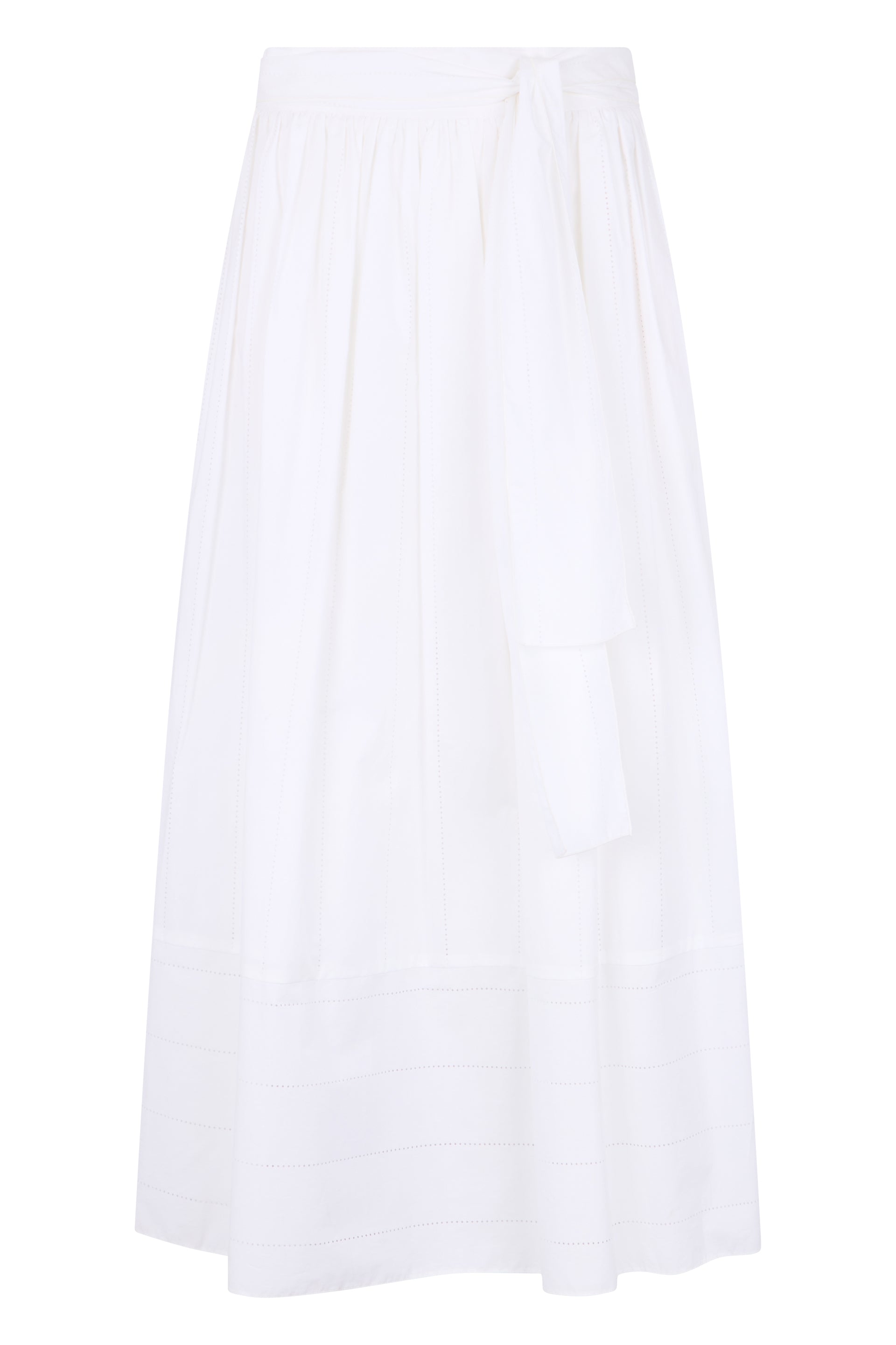 Long white light skirt, elegant and versatile