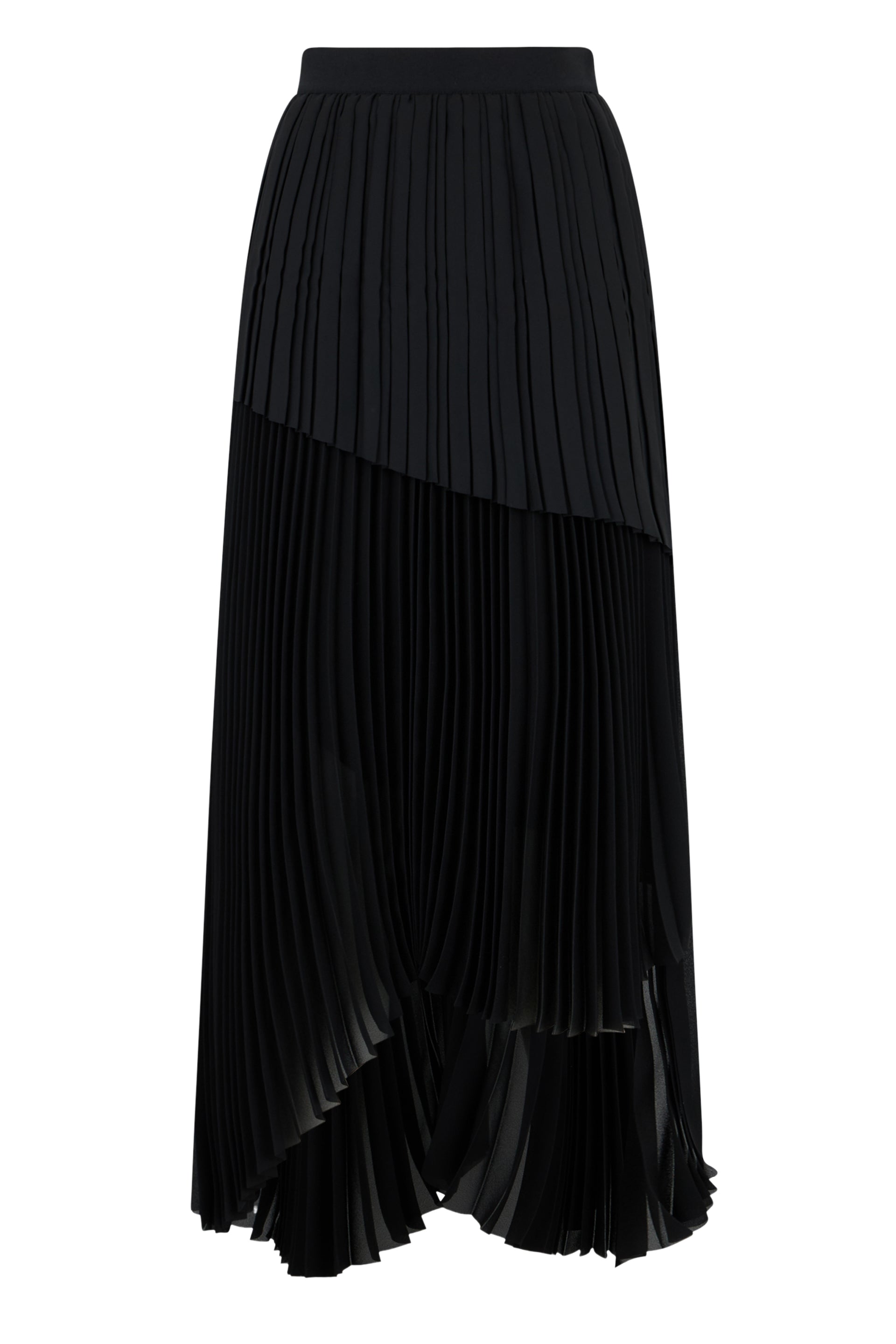 Long black elegant skirt, wide and versatile