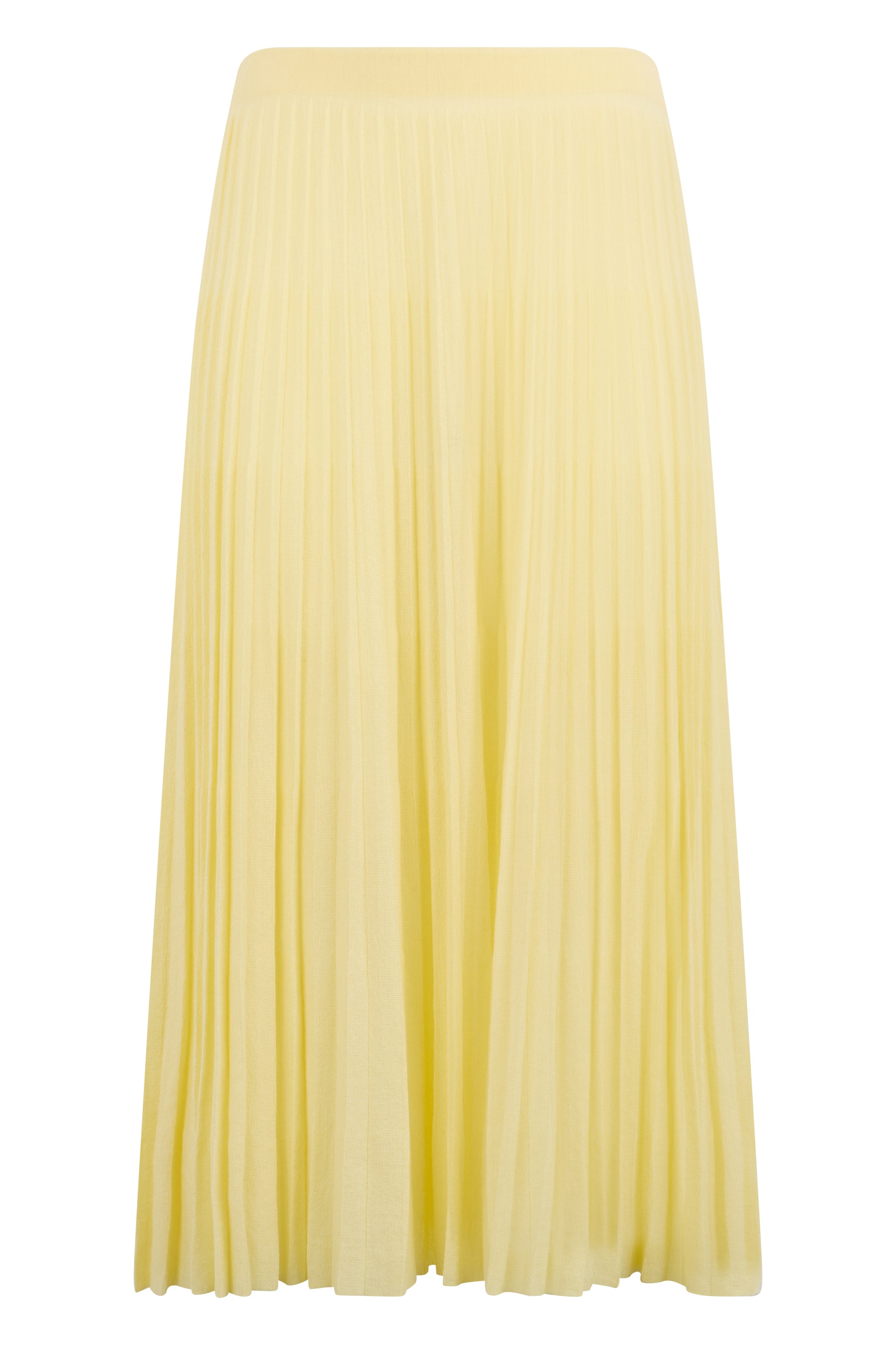 Long fluid yellow skirt for elegant summer